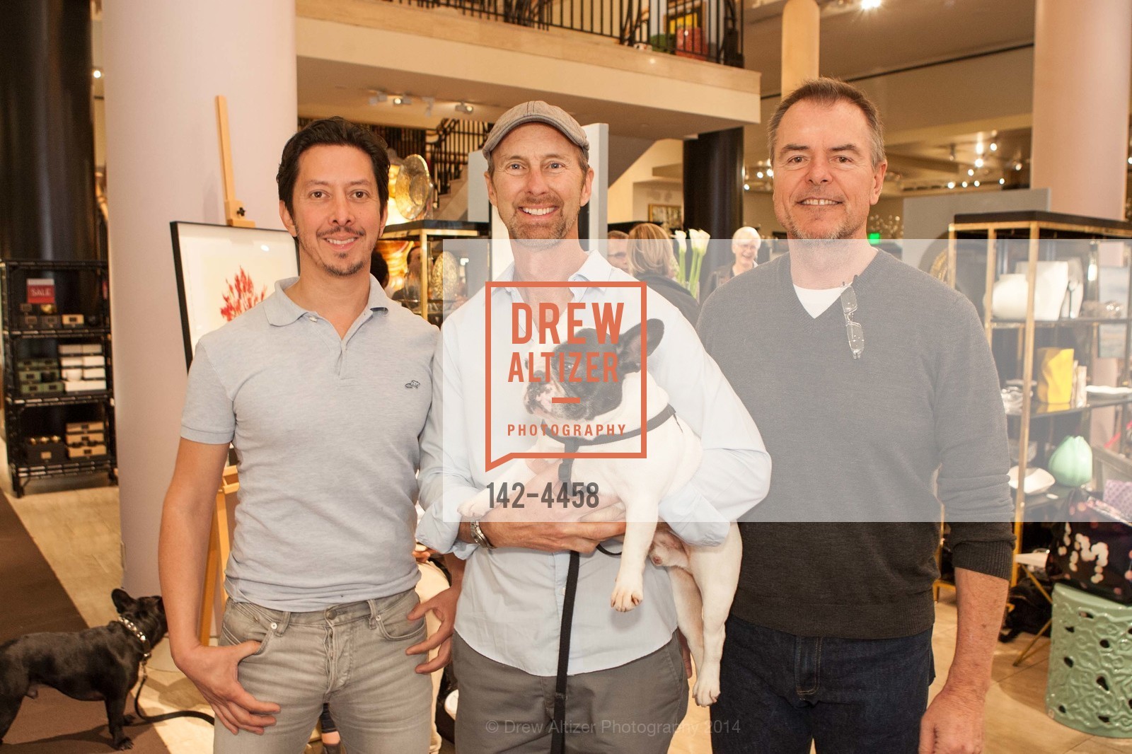 David Chavez, William Luhr, Tom Frasik, Fanny, the Flying French Bulldog Reading & Book Signing at GUMPS, US, March 9th, 2014, Photo #142-4458 David Chavez, William Luhr, Tom Frasik, Photo #142-4458