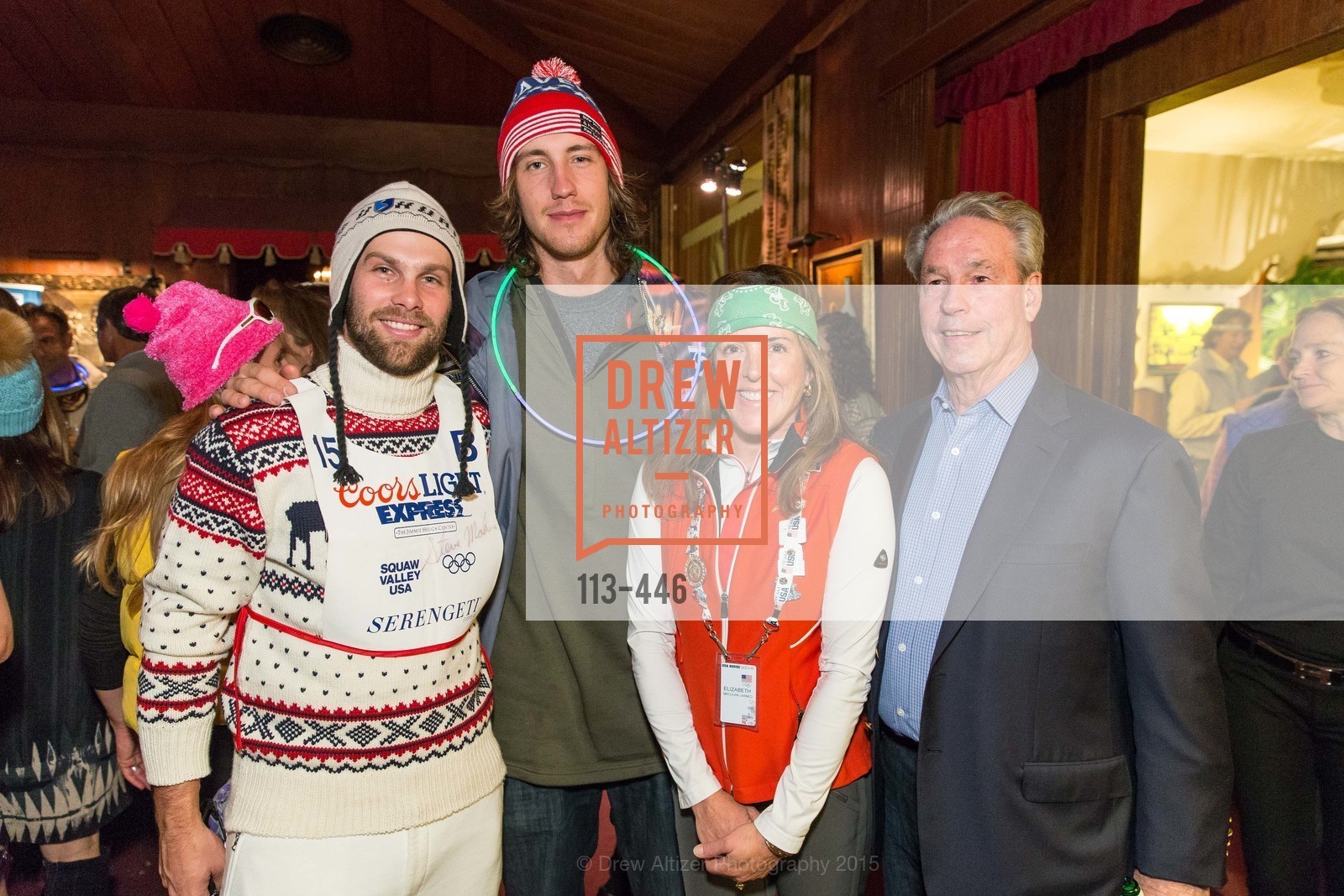 Travis Ganong, Bryce Bennett, Liz Larned, Thom Weisel, U.S. Ski and Snowboard Foundation's Snow Ball, Bimbo's 365 Club. 1025 Columbus Ave, November 7th, 2015,Drew Altizer, Drew Altizer Photography, full-service event agency, private events, San Francisco photographer, photographer California