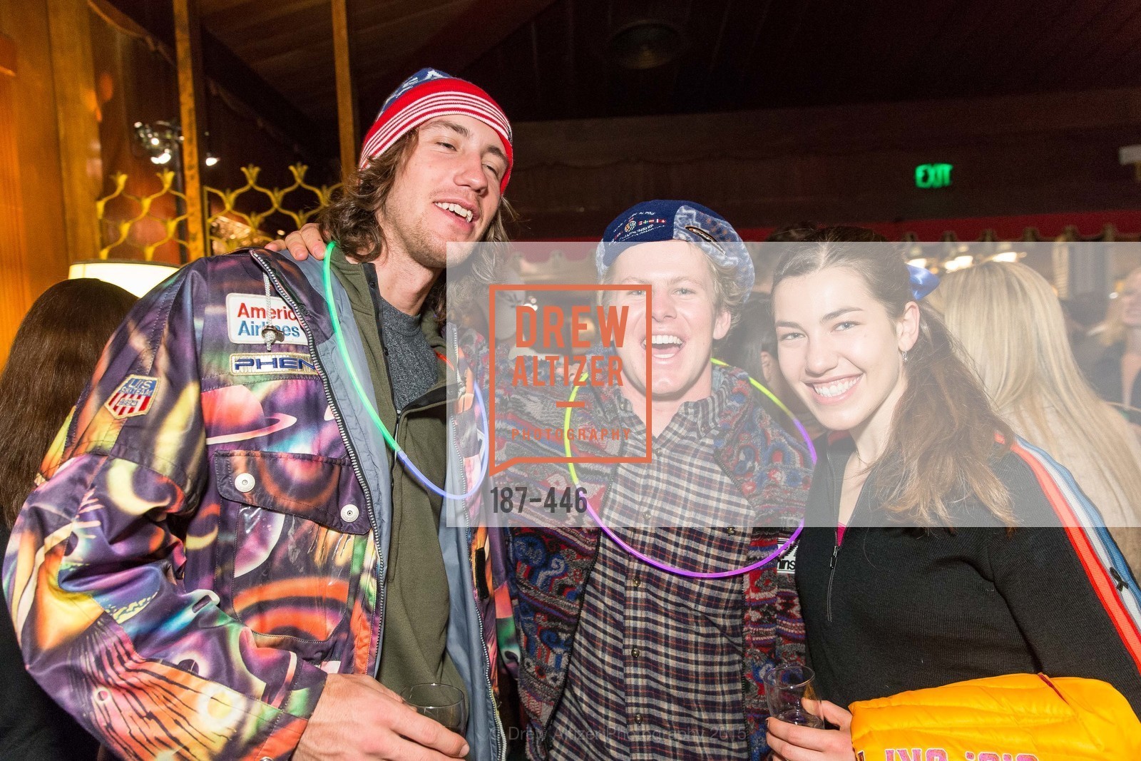 Bryce Bennett, Erik Arvidsson, Lila Lapanja, U.S. Ski and Snowboard Foundation's Snow Ball, Bimbo's 365 Club. Bimbo's 365 Club, . 1025 Columbus Ave, November 7th, 2015, Photo #187-446 Bryce Bennett, Erik Arvidsson, Lila Lapanja, Photo #187-446