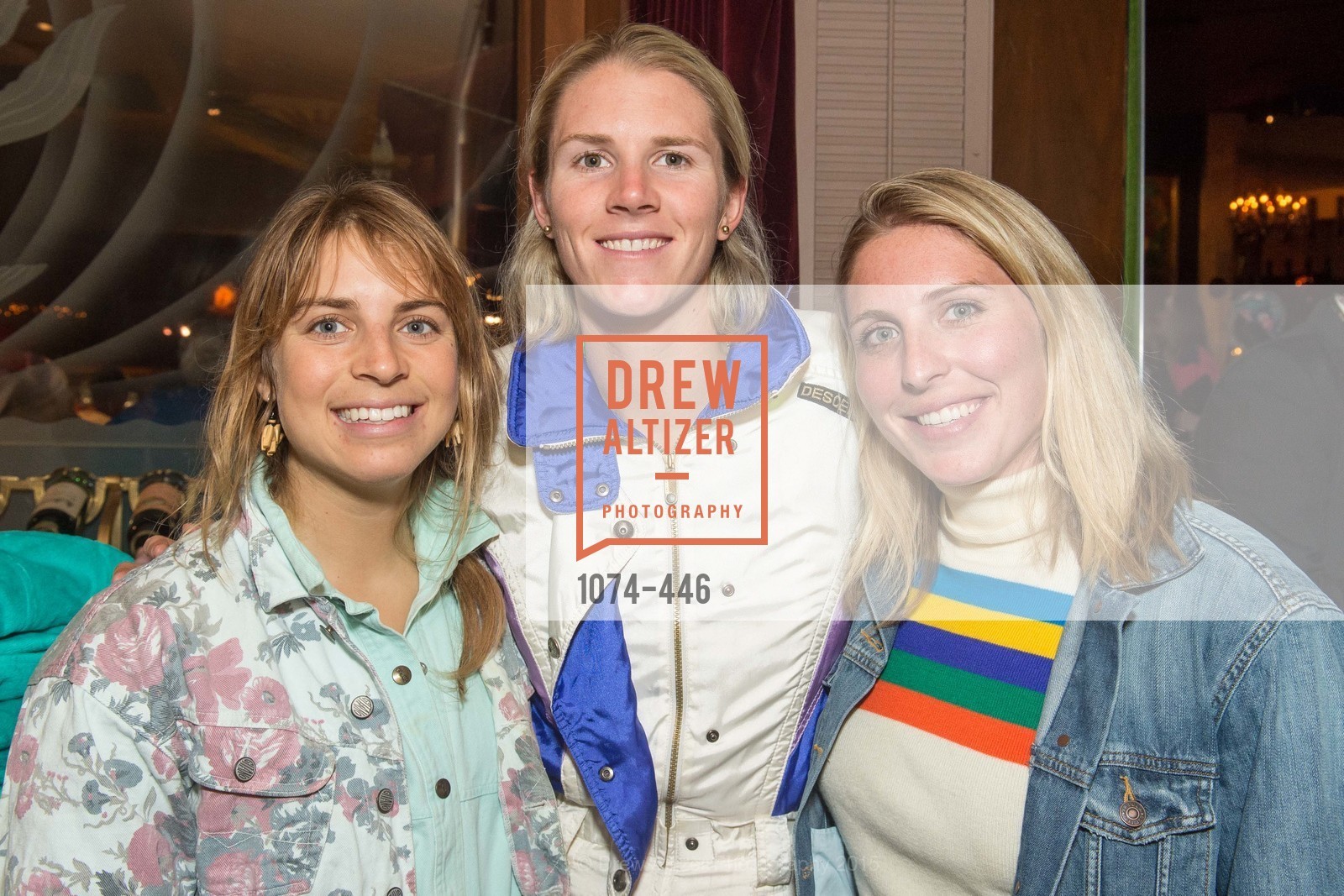 Mackensie Brown, Lindsay Cone, Francesca Robertson, U.S. Ski and Snowboard Foundation's Snow Ball, Bimbo's 365 Club. Bimbo's 365 Club, . 1025 Columbus Ave, November 7th, 2015, Photo #1074-446 Mackensie Brown, Lindsay Cone, Francesca Robertson, Photo #1074-446