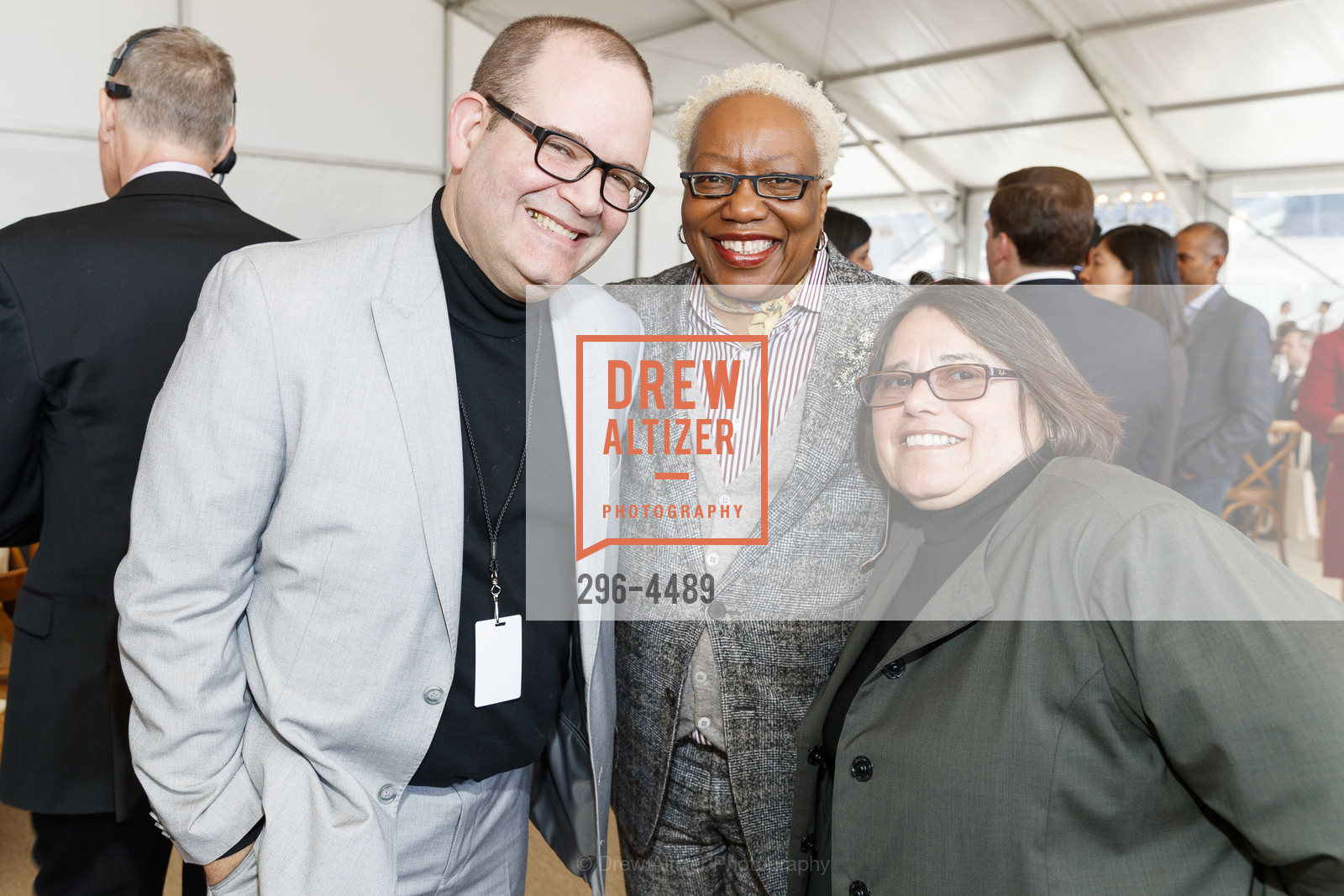 James Leventhal, Linda Harrison, Barbara Garcia, Heroes and Hearts Luncheon 2018, AT&T Park, Photo #296-4489 James Leventhal, Linda Harrison, Barbara Garcia, Photo #296-4489