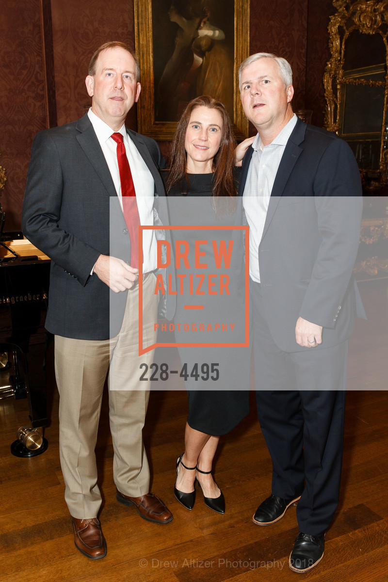 Joe Vollert, Cheryl Burnett, Brian Burnett, Gordon and Ann Getty Host the St. Ignatius Chairman Circle, Private Residence, February 15th, 2018, Photo #228-4495 Joe Vollert, Cheryl Burnett, Brian Burnett, Photo #228-4495