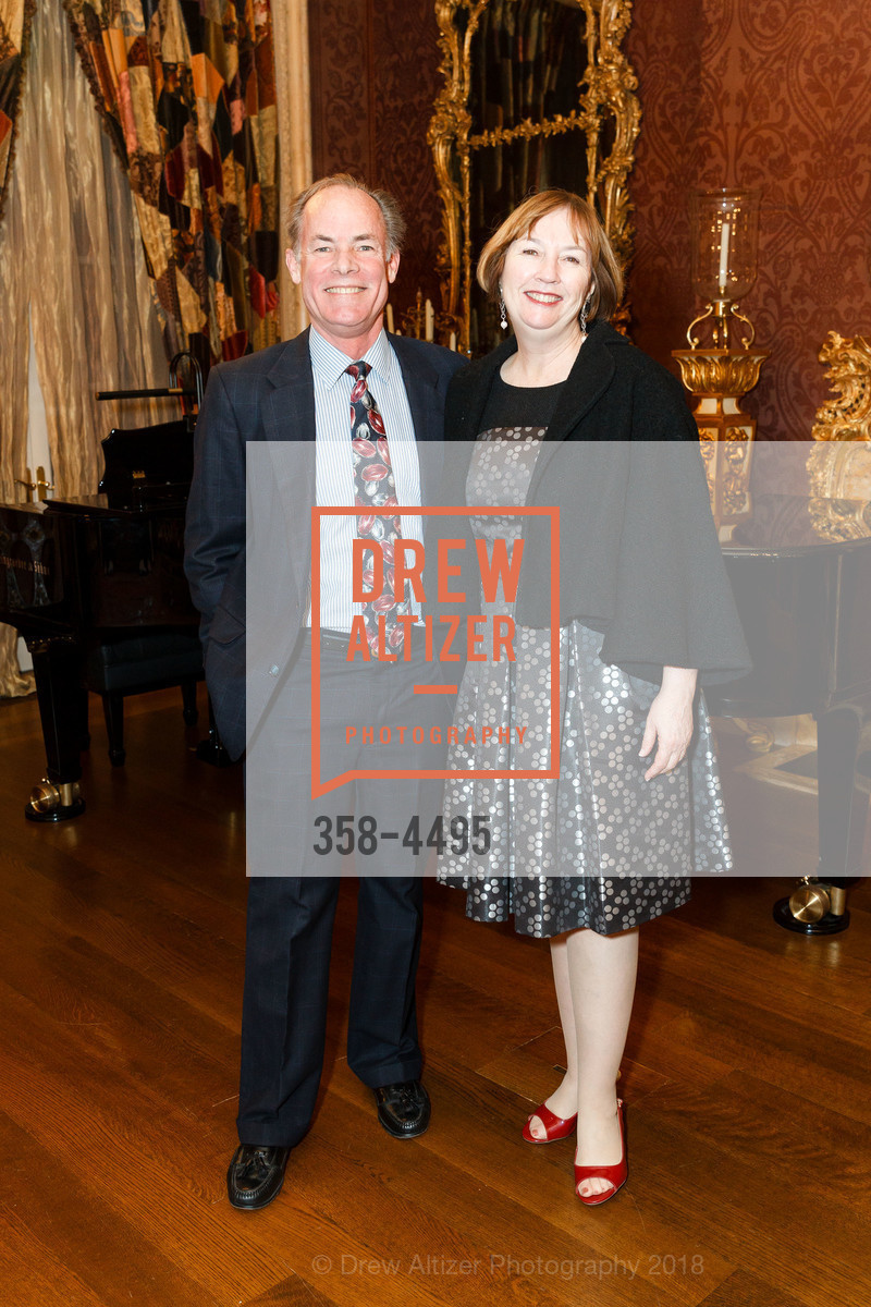 Robert Reidy, Rosie Landers, Gordon and Ann Getty Host the St. Ignatius Chairman Circle, Private Residence, February 15th, 2018, Photo #358-4495 Robert Reidy, Rosie Landers, Photo #358-4495