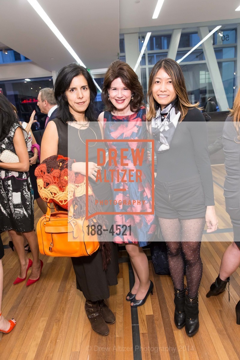 Mara Behrens, Elaine Mellis, Beatrice Pang, Launch Party for SFMOMA's 2014 Bay Area Treasure Award, US, September 22nd, 2014, Photo #188-4521 Mara Behrens, Elaine Mellis, Beatrice Pang, Photo #188-4521