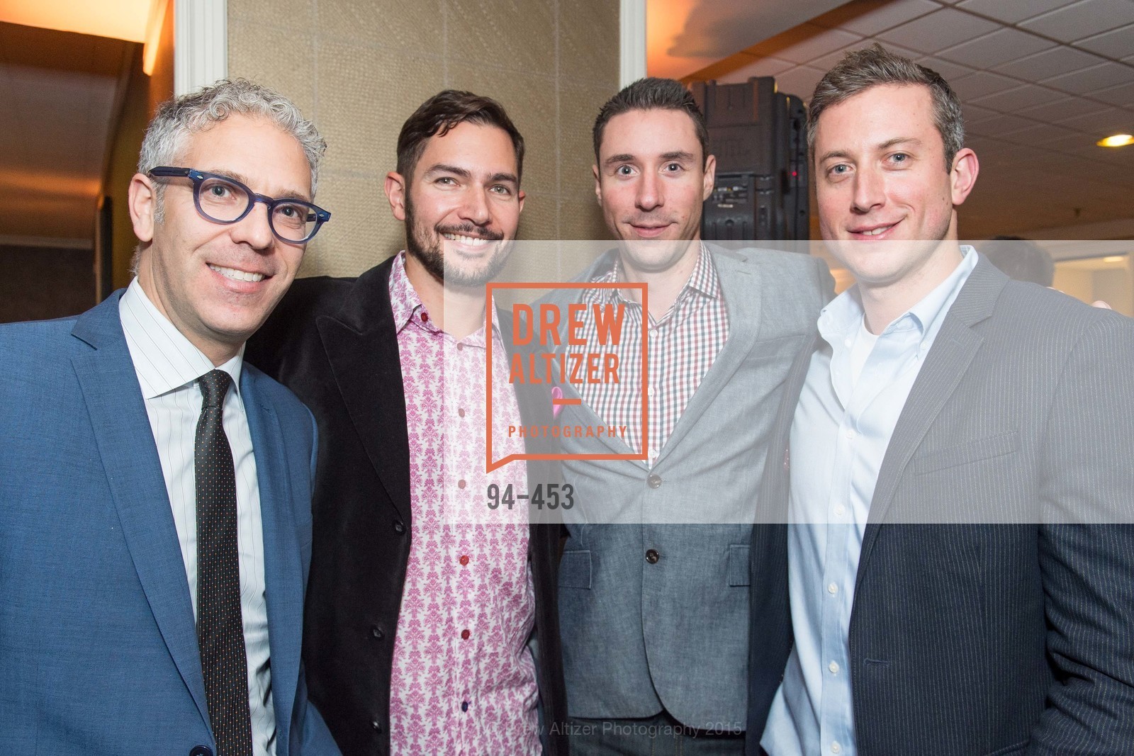 Jay Cherin, Matt Winters, Nathan Winkel, Michael Berl, The 2015 StartOut Awards, Kabuki Hotel. Kabuki Hotel, . 2525 Van Ness St, November 5th, 2015, Photo #94-453 Jay Cherin, Matt Winters, Nathan Winkel, Michael Berl, Photo #94-453