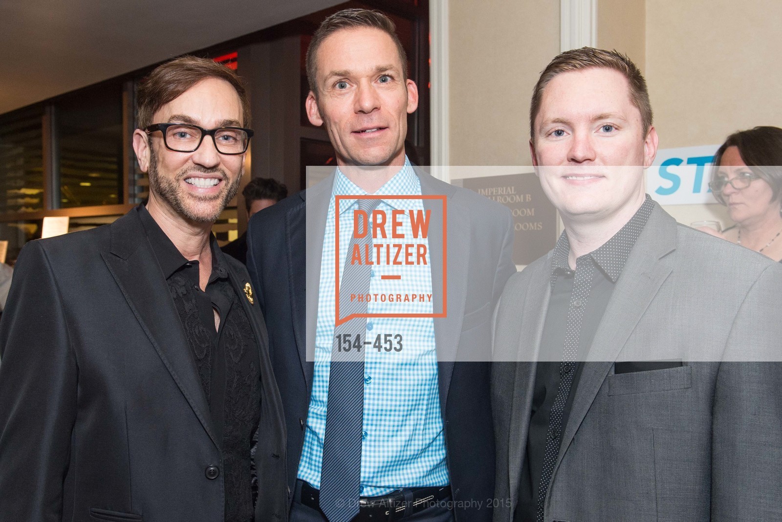 Chris Sinton, Andres Wydler, Patrick Grosso, The 2015 StartOut Awards, Kabuki Hotel. Kabuki Hotel, . 2525 Van Ness St, November 5th, 2015, Photo #154-453 Chris Sinton, Andres Wydler, Patrick Grosso, Photo #154-453