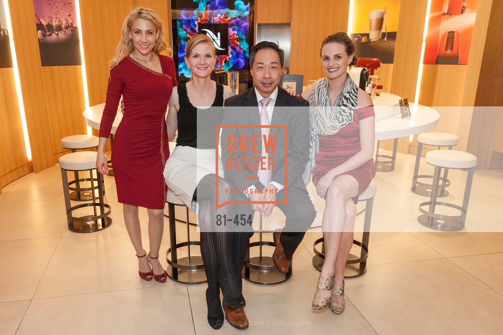 Robin Farmanfarmaian, Greer Goings, Wilson Yan, Alyson Blume, 2014 SAN FRANCISCO BALLET ENCORE! Kick-Off Party, US. Nespresso Boutique Bar, 90 Grant Avenue, January 7th, 2014,Drew Altizer, Drew Altizer Photography, full-service agency, private events, San Francisco photographer, photographer california