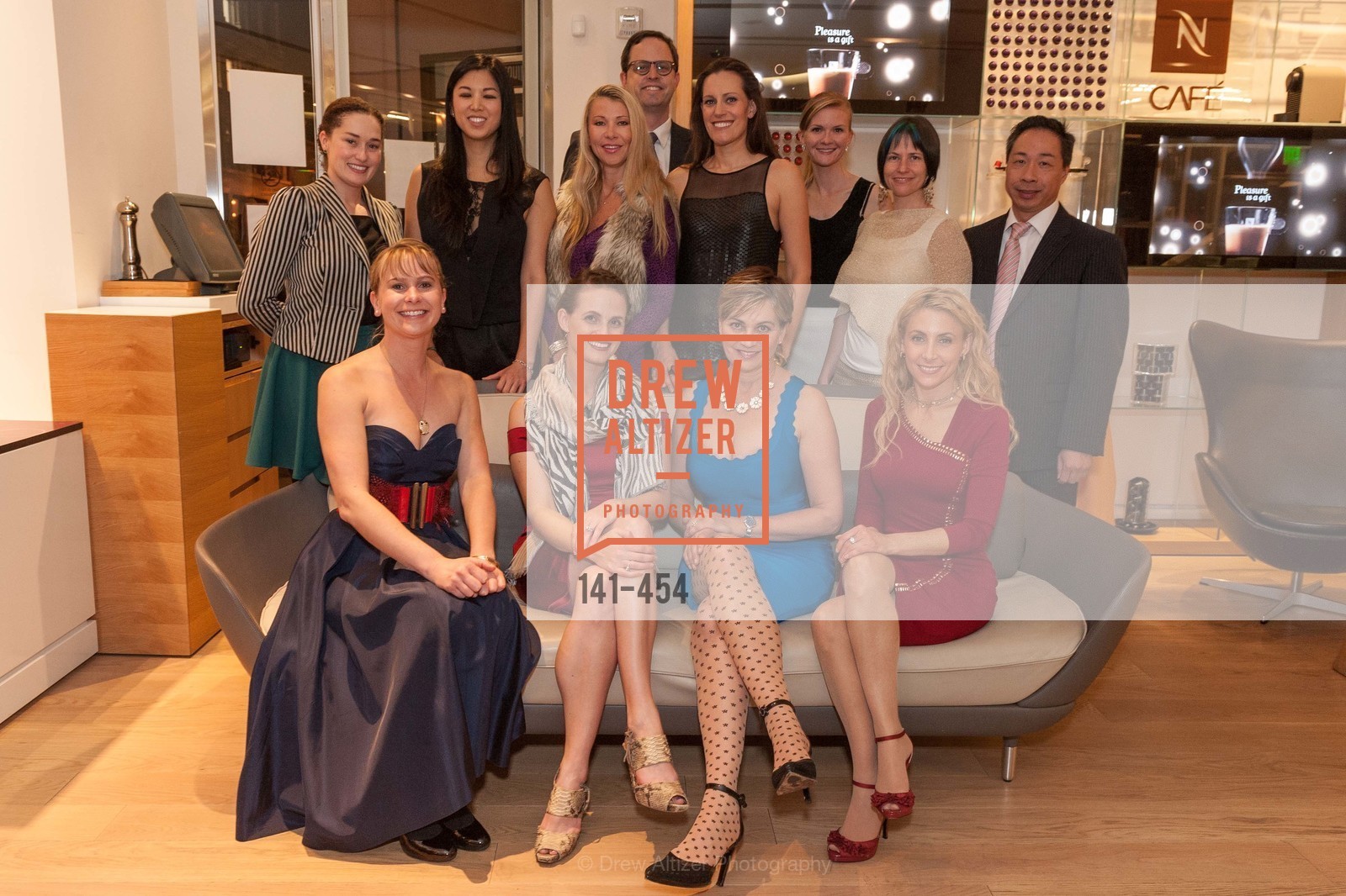 Bridget Dixon, Kelly Cramer, Emily Hu, Alyson Blume, Lena Gikkas, Justin Bank, Ashley Tudor, Jane Burkhard, Greer Goings, Joanna Winter, Robin Farmanfarmaian, Wilson Yan, 2014 SAN FRANCISCO BALLET ENCORE! Kick-Off Party, US. Nespresso Boutique Bar, 90 Grant Avenue, January 7th, 2014,Drew Altizer, Drew Altizer Photography, full-service agency, private events, San Francisco photographer, photographer california
