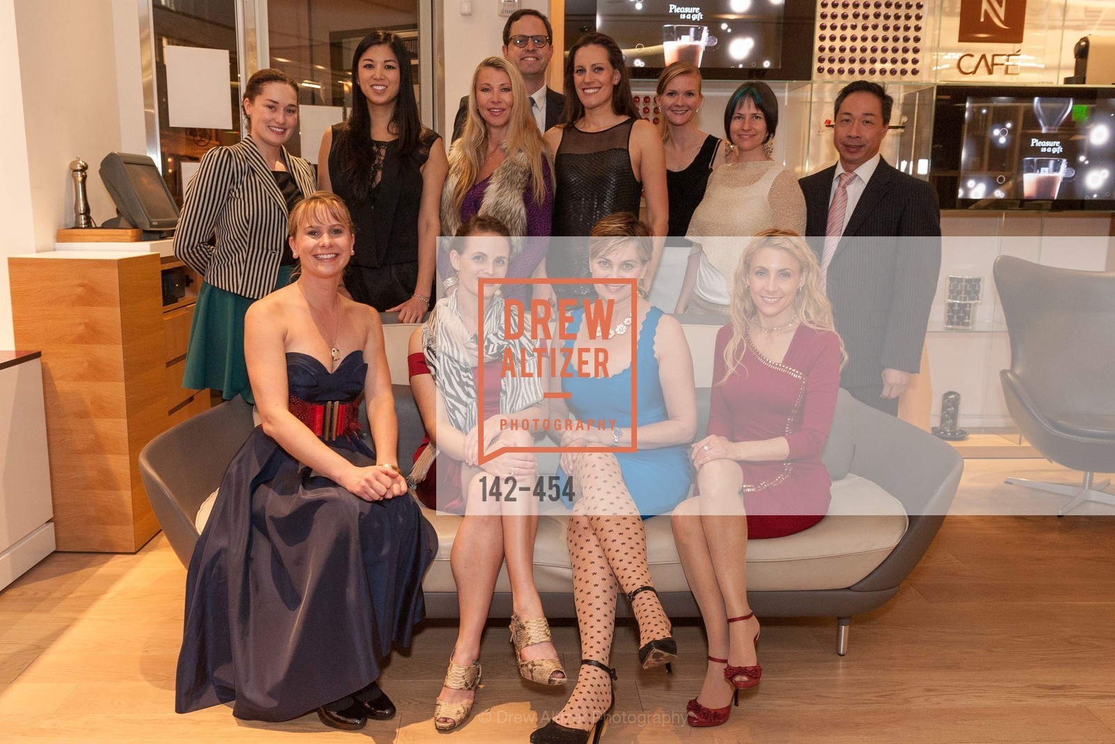 Bridget Dixon, Kelly Cramer, Emily Hu, Alyson Blume, Lena Gikkas, Justin Bank, Ashley Tudor, Jane Burkhard, Greer Goings, Joanna Winter, Robin Farmanfarmaian, Wilson Yan, 2014 SAN FRANCISCO BALLET ENCORE! Kick-Off Party, US. Nespresso Boutique Bar, 90 Grant Avenue, January 7th, 2014,Drew Altizer, Drew Altizer Photography, full-service agency, private events, San Francisco photographer, photographer california