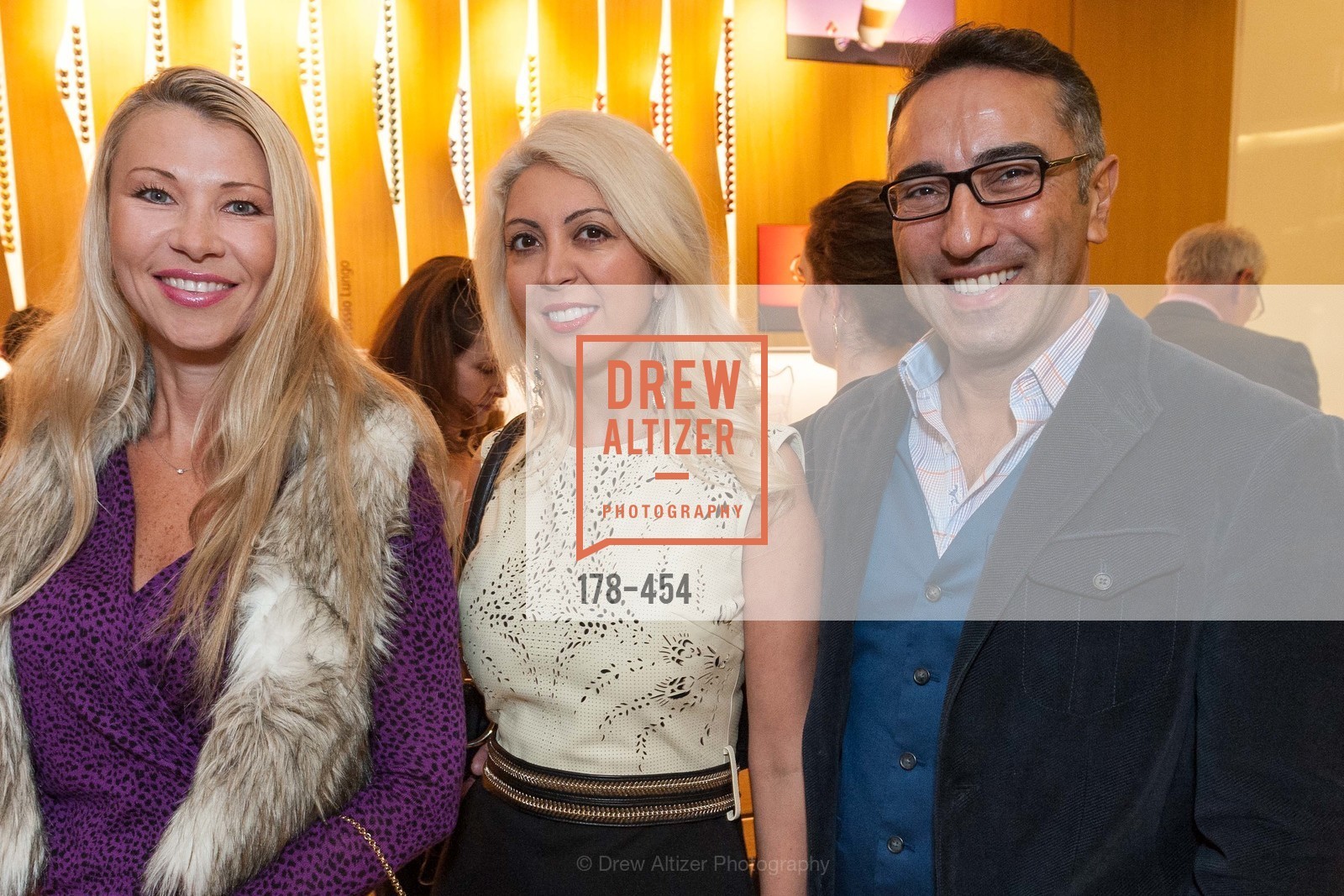 Lena Gikkas, Simone Derayeh, Amir Borna, 2014 SAN FRANCISCO BALLET ENCORE! Kick-Off Party, US. Nespresso Boutique Bar, 90 Grant Avenue, January 7th, 2014,Drew Altizer, Drew Altizer Photography, full-service agency, private events, San Francisco photographer, photographer california
