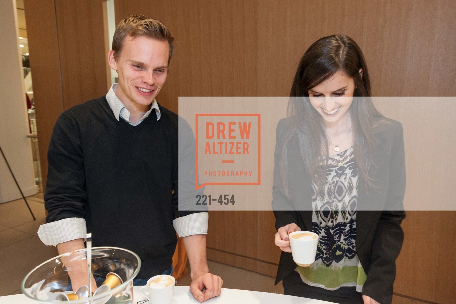 Eric Mosse, Ciara Spillane, 2014 SAN FRANCISCO BALLET ENCORE! Kick-Off Party, US. Nespresso Boutique Bar, 90 Grant Avenue, January 7th, 2014,Drew Altizer, Drew Altizer Photography, full-service agency, private events, San Francisco photographer, photographer california