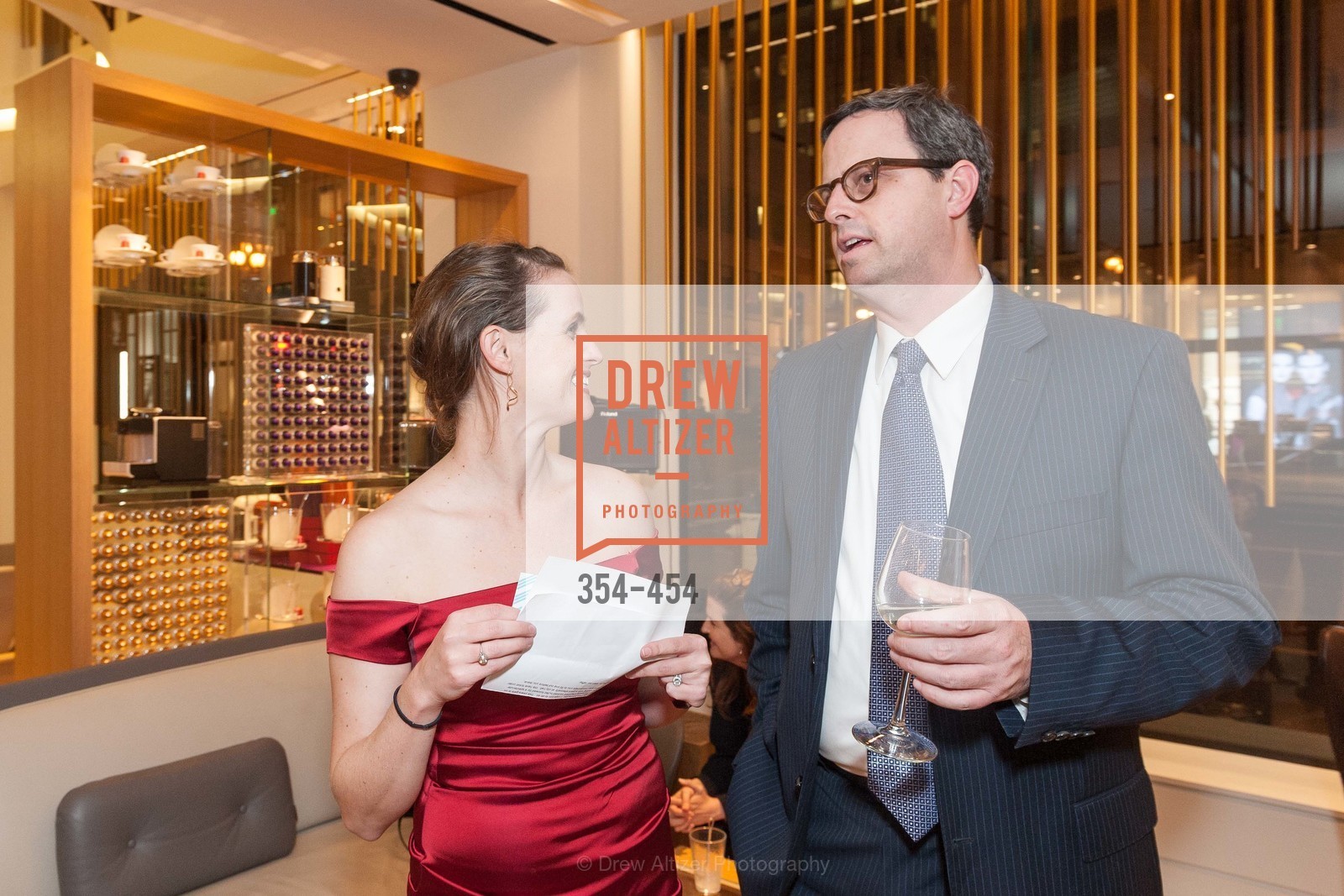 Alyson Blume, Justin Bank, 2014 SAN FRANCISCO BALLET ENCORE! Kick-Off Party, US. Nespresso Boutique Bar, 90 Grant Avenue, January 7th, 2014,Drew Altizer, Drew Altizer Photography, full-service agency, private events, San Francisco photographer, photographer california