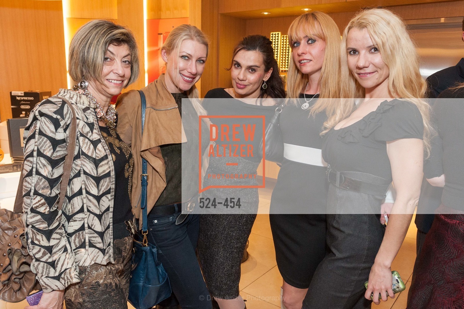 Ludmila Eggleton, Lana Dobbs, Maya Gervis, Irina Kondratenko, 2014 SAN FRANCISCO BALLET ENCORE! Kick-Off Party, US. Nespresso Boutique Bar, 90 Grant Avenue, January 7th, 2014,Drew Altizer, Drew Altizer Photography, full-service event agency, private events, San Francisco photographer, photographer California