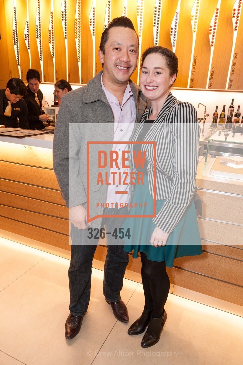 Mike Nguyen, Bridget Dixon, 2014 SAN FRANCISCO BALLET ENCORE! Kick-Off Party, US. Nespresso Boutique Bar, 90 Grant Avenue, Photo #326-454 Mike Nguyen, Bridget Dixon, Photo #326-454