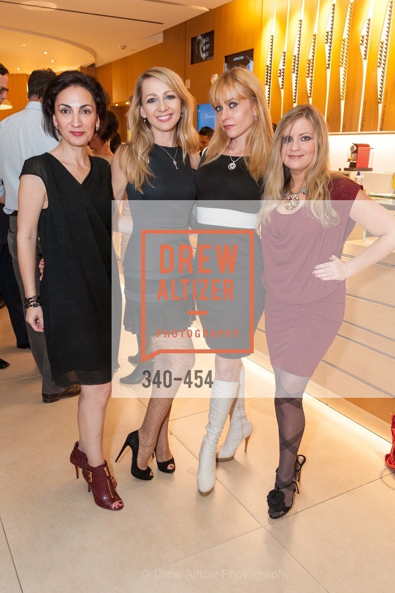 Irina Bragin, Lana Ricketts, Irina Kondratenko, Julie Hall, 2014 SAN FRANCISCO BALLET ENCORE! Kick-Off Party, US. Nespresso Boutique Bar, 90 Grant Avenue, January 7th, 2014,Drew Altizer, Drew Altizer Photography, full-service agency, private events, San Francisco photographer, photographer california
