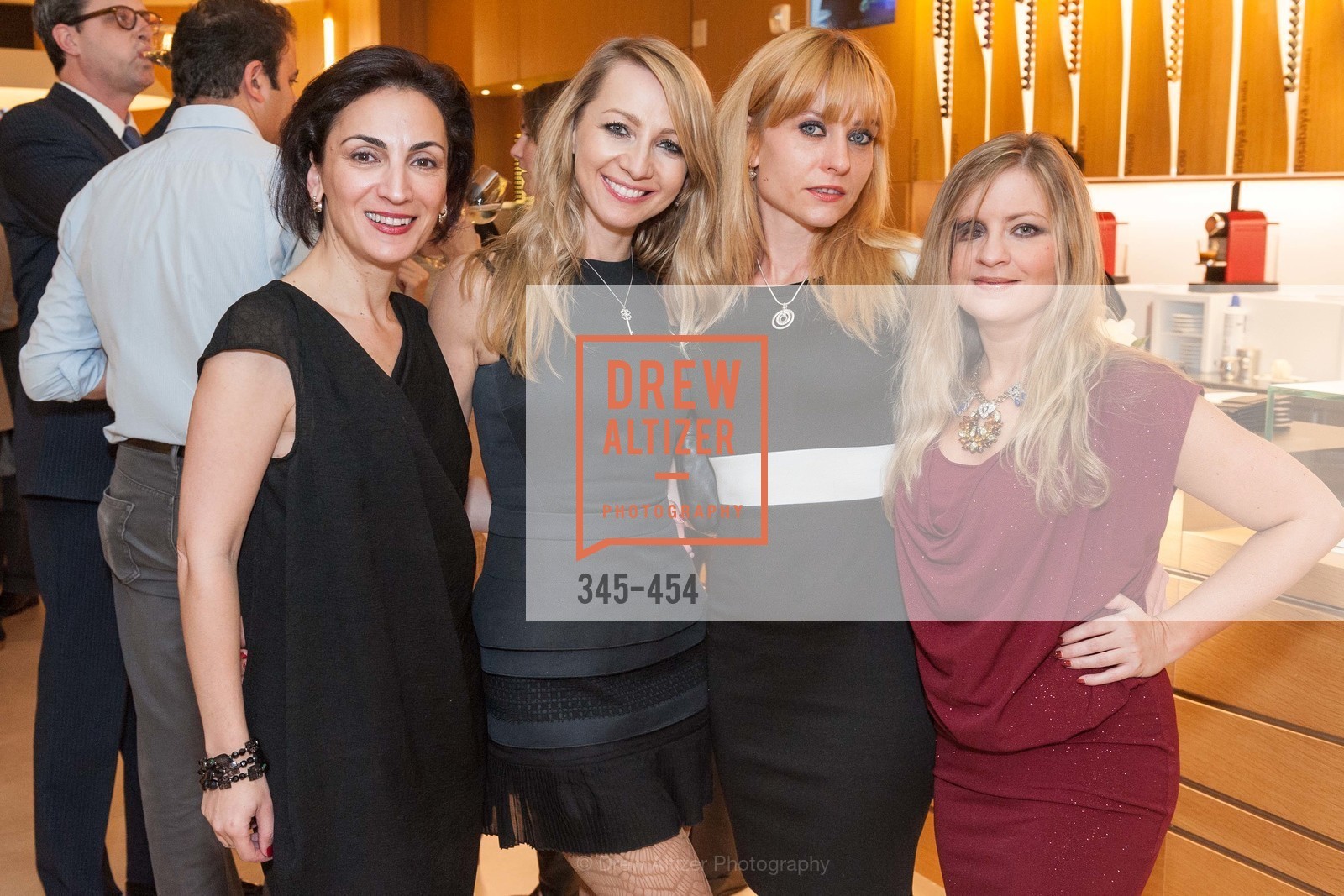 Irina Bragin, Lana Ricketts, Irina Kondratenko, Julie Hall, 2014 SAN FRANCISCO BALLET ENCORE! Kick-Off Party, US. Nespresso Boutique Bar, 90 Grant Avenue, January 7th, 2014,Drew Altizer, Drew Altizer Photography, full-service agency, private events, San Francisco photographer, photographer california