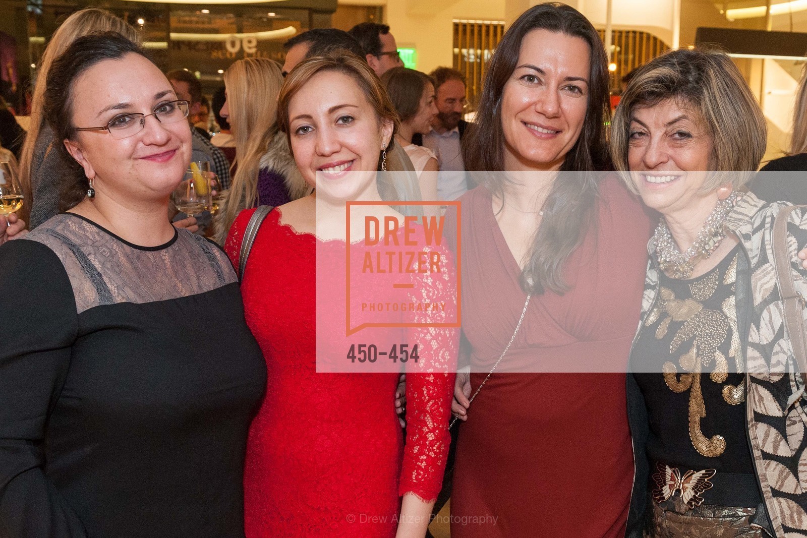 Maria Gertsvolf, Marina Regan, Zumra Maner, Ludmila Eggleton, 2014 SAN FRANCISCO BALLET ENCORE! Kick-Off Party, US. Nespresso Boutique Bar, 90 Grant Avenue, Photo #450-454 Maria Gertsvolf, Marina Regan, Zumra Maner, Ludmila Eggleton, Photo #450-454