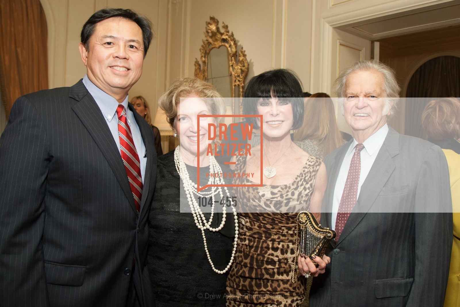 Darryl Woo, Celeste Woo, Marilyn Cabak, Michael Cabak, SAN FRANCISCO BALLET Grand Benefactors Reception, US. US, . US, Photo #104-455 Darryl Woo, Celeste Woo, Marilyn Cabak, Michael Cabak, Photo #104-455