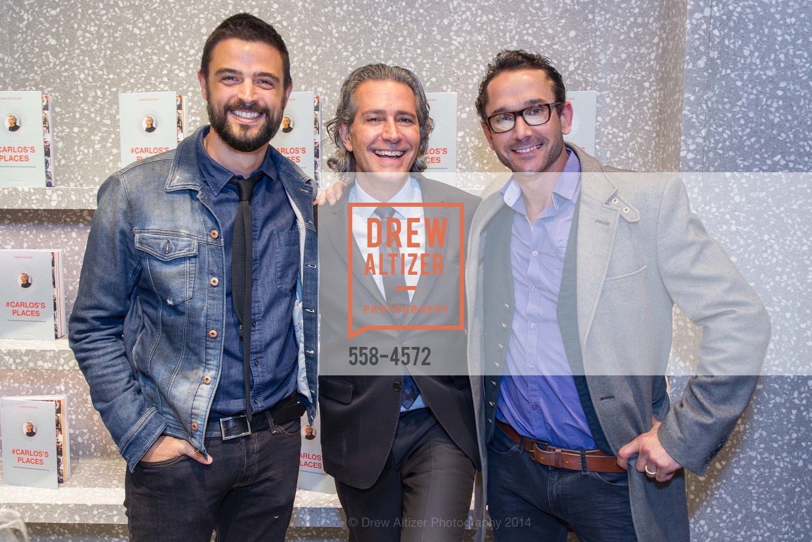 John Gidding, Carlos Souza, Damian Smith, Carlos Souza Book Signing at VALENTINO Hosted by Alexis & Trevor Traina and Ken Fulk, US, November 5th, 2014, Photo #558-4572 John Gidding, Carlos Souza, Damian Smith, Photo #558-4572