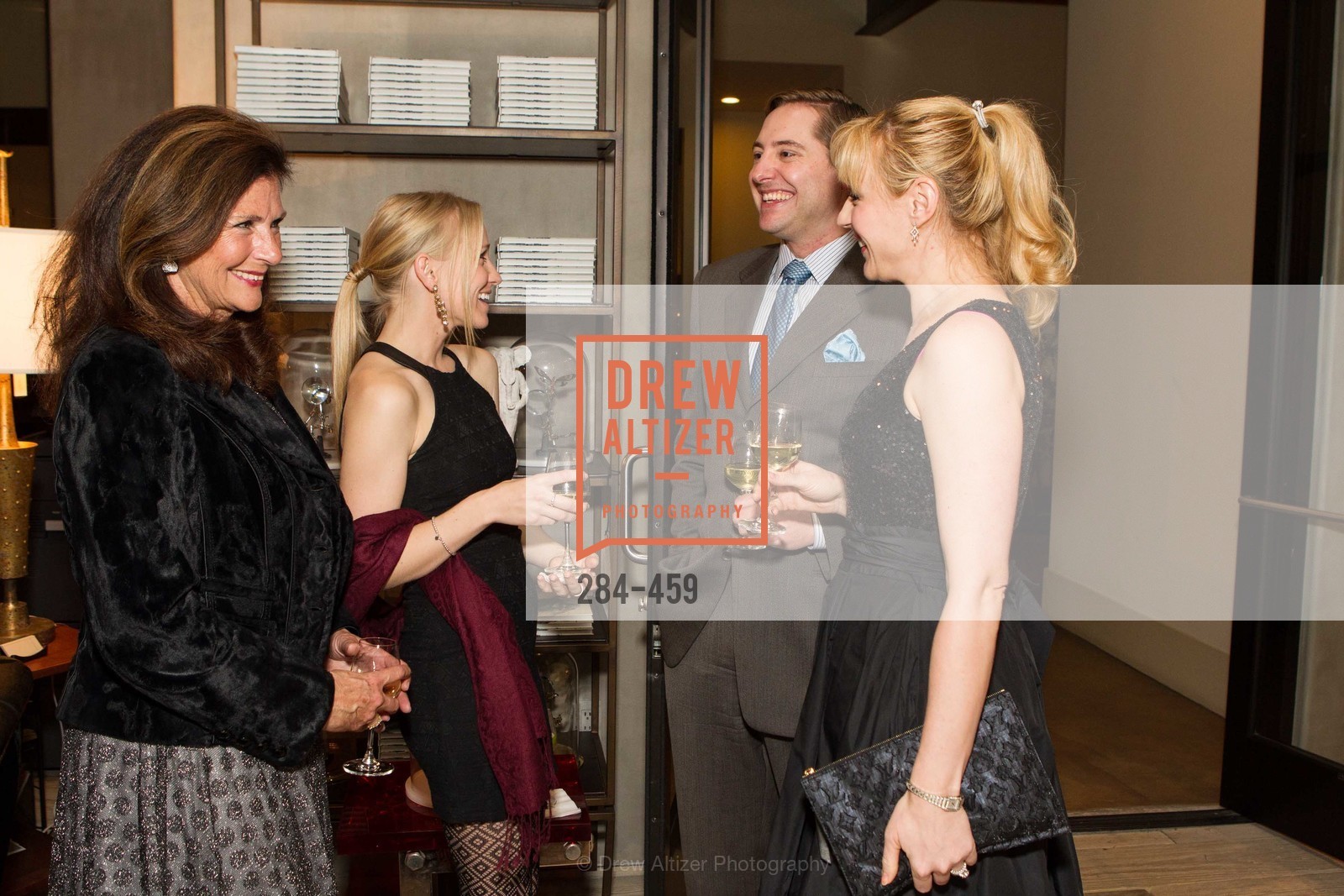 Linda Zider, Juliana Del Beccaro, Brian Gustafson, Liza Gustafson, 2014 SAN FRANCISCO BALLET OPENING NIGHT GALA Patron and Sponsor Reception, US. US, . US, Photo #284-459 Linda Zider, Juliana Del Beccaro, Brian Gustafson, Liza Gustafson, Photo #284-459