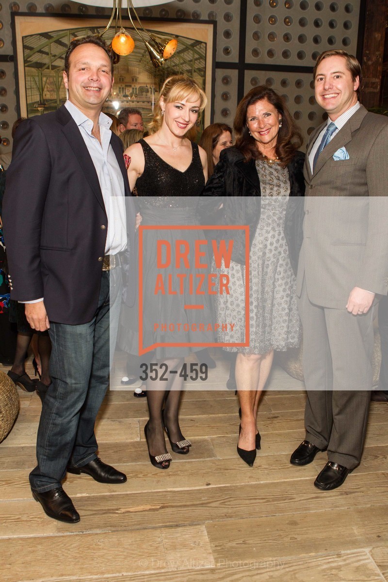 Guillaume Orliac, Liza Gustafson, Linda Zider, Brian Gustafson, 2014 SAN FRANCISCO BALLET OPENING NIGHT GALA Patron and Sponsor Reception, US. US, January 14th, 2014,Drew Altizer, Drew Altizer Photography, full-service event agency, private events, San Francisco photographer, photographer California