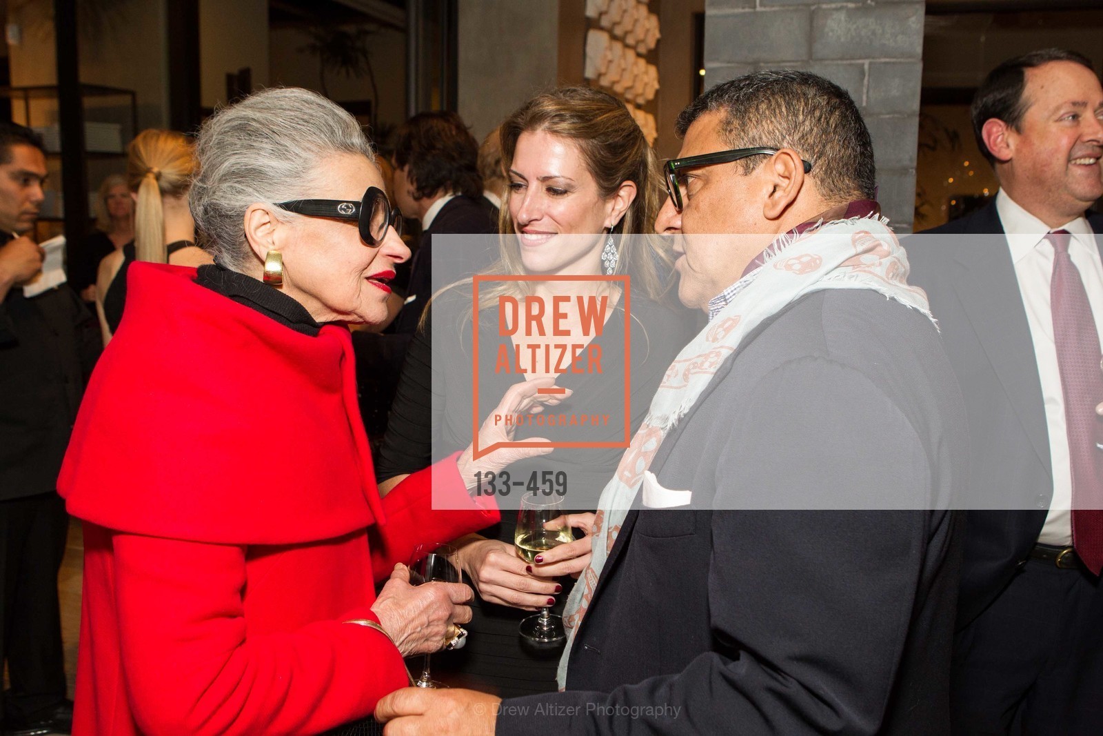 Joy Venturini Bianchi, Marcela Casciami, Riccardo Benavides, 2014 SAN FRANCISCO BALLET OPENING NIGHT GALA Patron and Sponsor Reception, US. US, . US, Photo #133-459 Joy Venturini Bianchi, Marcela Casciami, Riccardo Benavides, Photo #133-459