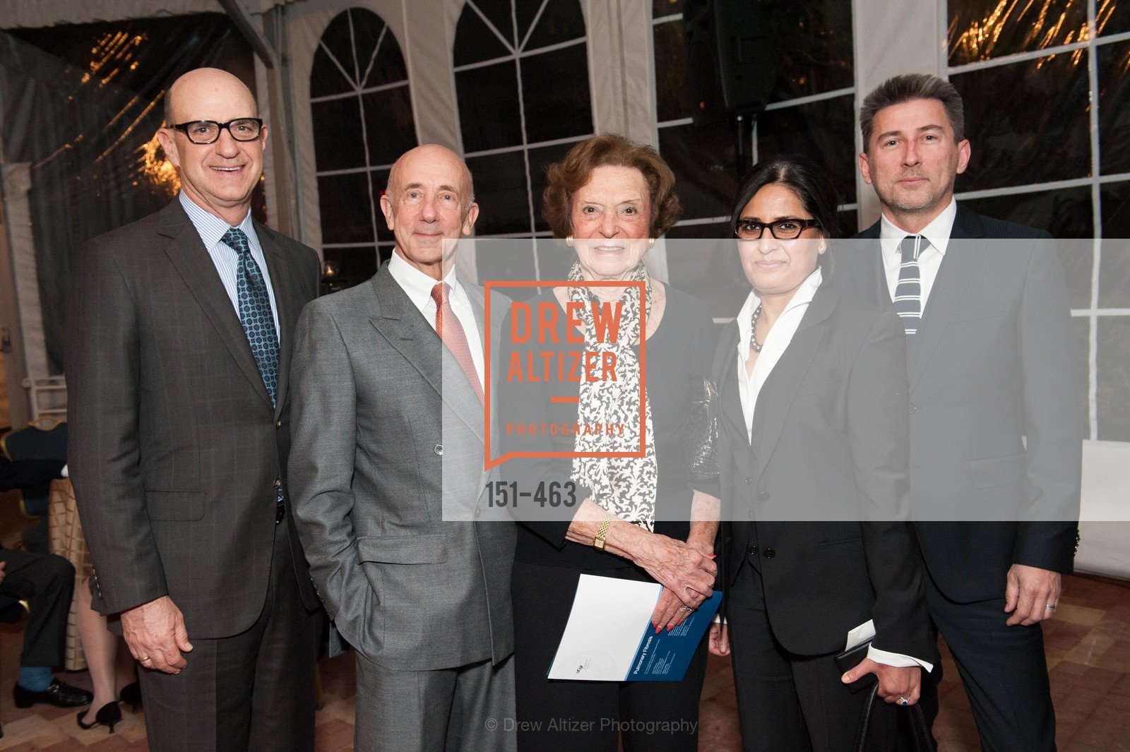 Bob Fisher, Len Fritz, Doris Fisher, Jasleen Kukreja, Mark Brzezinski, UCSF Nina Ireland Program for Lung Health Dinner, US. The Terrace Room, The Ritz-Carlton Hotel, January 15th, 2014,Drew Altizer, Drew Altizer Photography, full-service event agency, private events, San Francisco photographer, photographer California