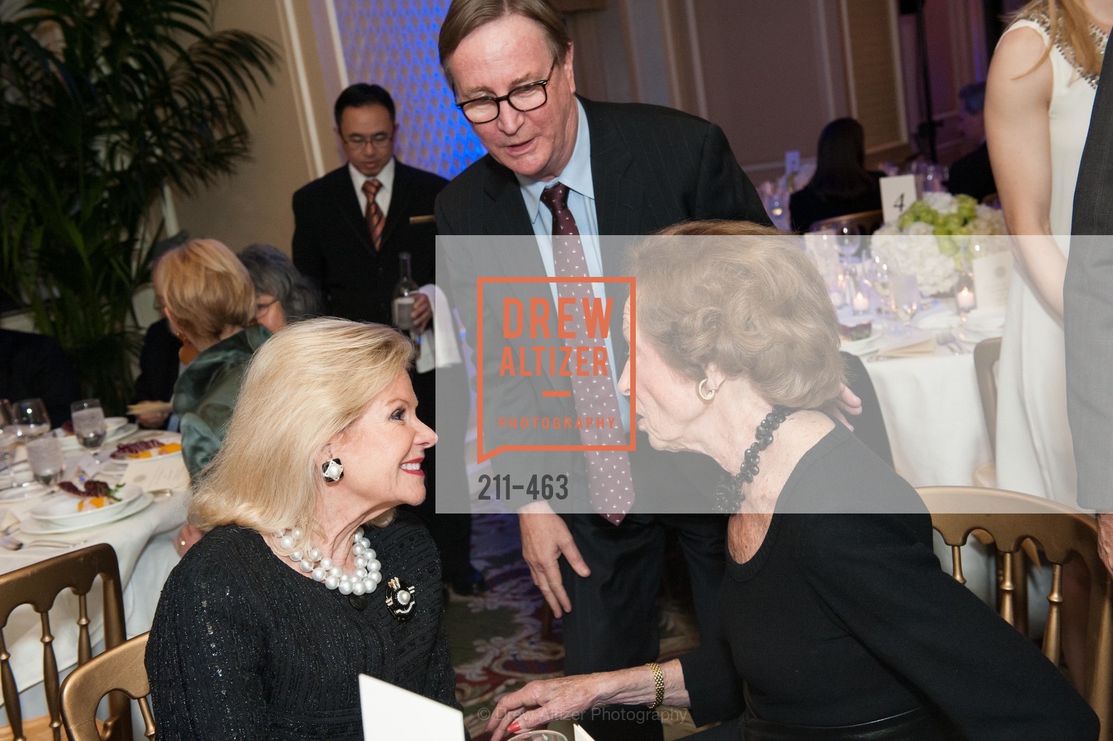 Dede Wilsey, Sam Hawgood, Doris Fisher, UCSF Nina Ireland Program for Lung Health Dinner, US. The Terrace Room, The Ritz-Carlton Hotel, January 15th, 2014,Drew Altizer, Drew Altizer Photography, full-service event agency, private events, San Francisco photographer, photographer California