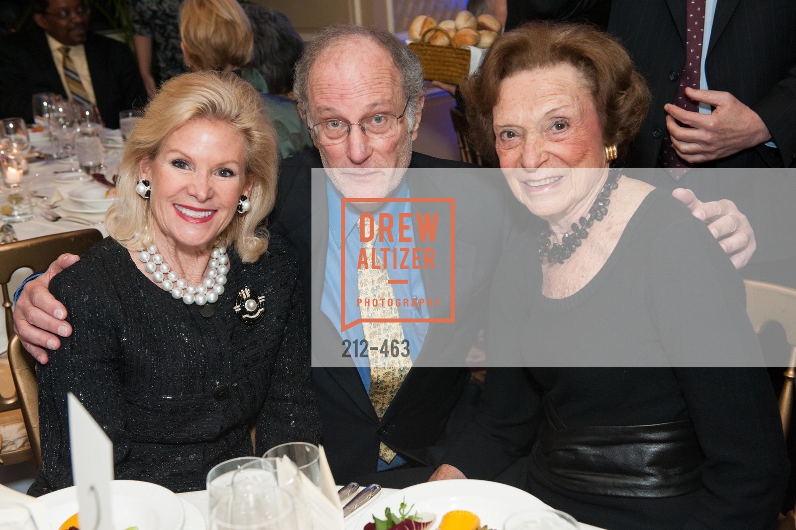 Dede Wilsey, Jeffrey Golden, Doris Fisher, UCSF Nina Ireland Program for Lung Health Dinner, US. The Terrace Room, The Ritz-Carlton Hotel, January 15th, 2014,Drew Altizer, Drew Altizer Photography, full-service agency, private events, San Francisco photographer, photographer california