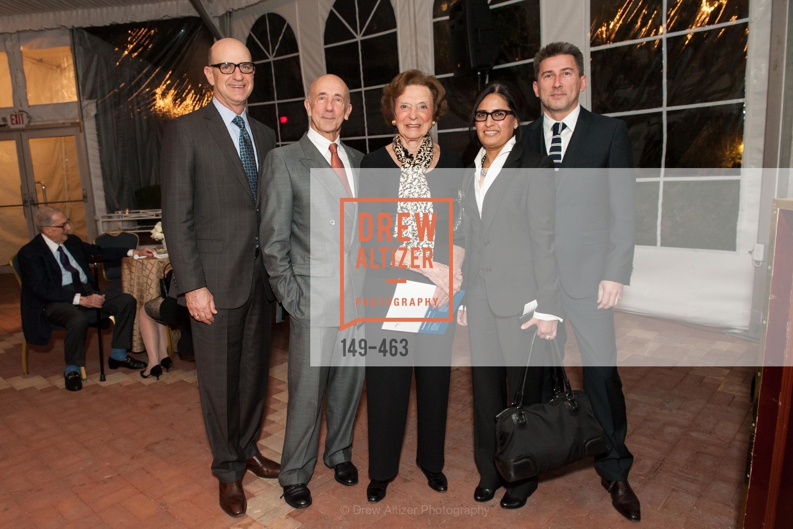 Bob Fisher, Len Fritz, Doris Fisher, Jasleen Kukreja, Mark Brzezinski, UCSF Nina Ireland Program for Lung Health Dinner, US. The Terrace Room, The Ritz-Carlton Hotel, January 15th, 2014,Drew Altizer, Drew Altizer Photography, full-service agency, private events, San Francisco photographer, photographer california