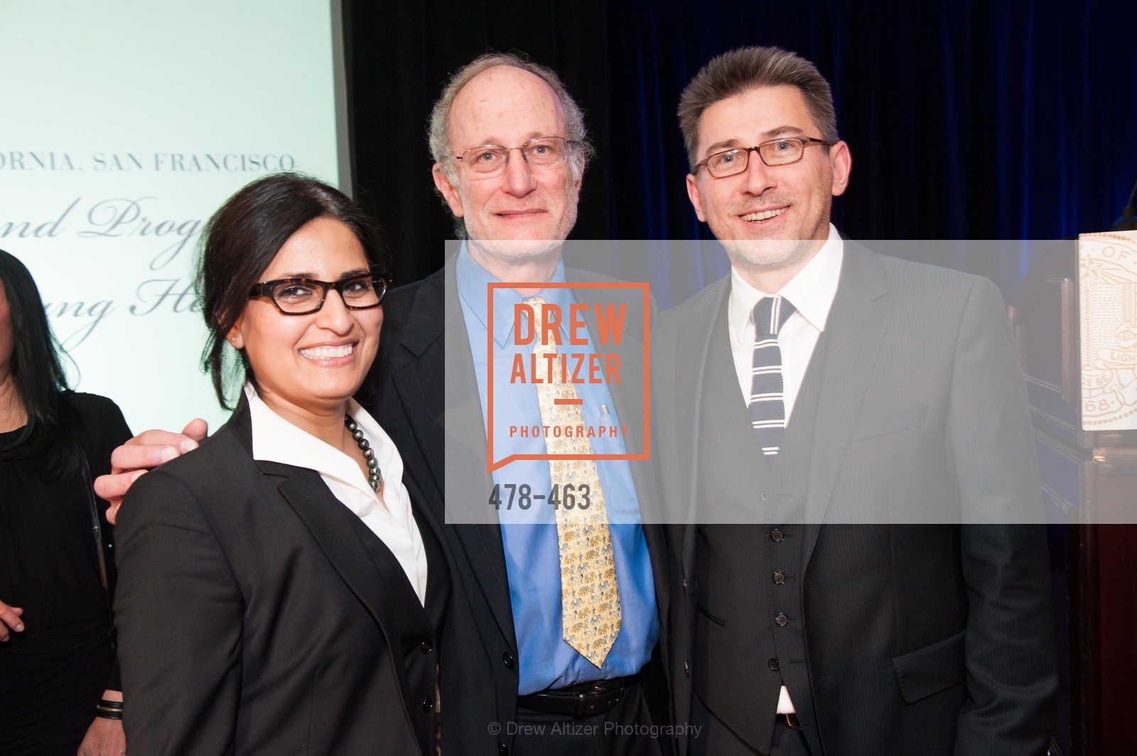 Jasleen Kukreja, Jeffrey Golden, Mark Brzezinski, UCSF Nina Ireland Program for Lung Health Dinner, US. The Terrace Room, The Ritz-Carlton Hotel, January 15th, 2014,Drew Altizer, Drew Altizer Photography, full-service agency, private events, San Francisco photographer, photographer california