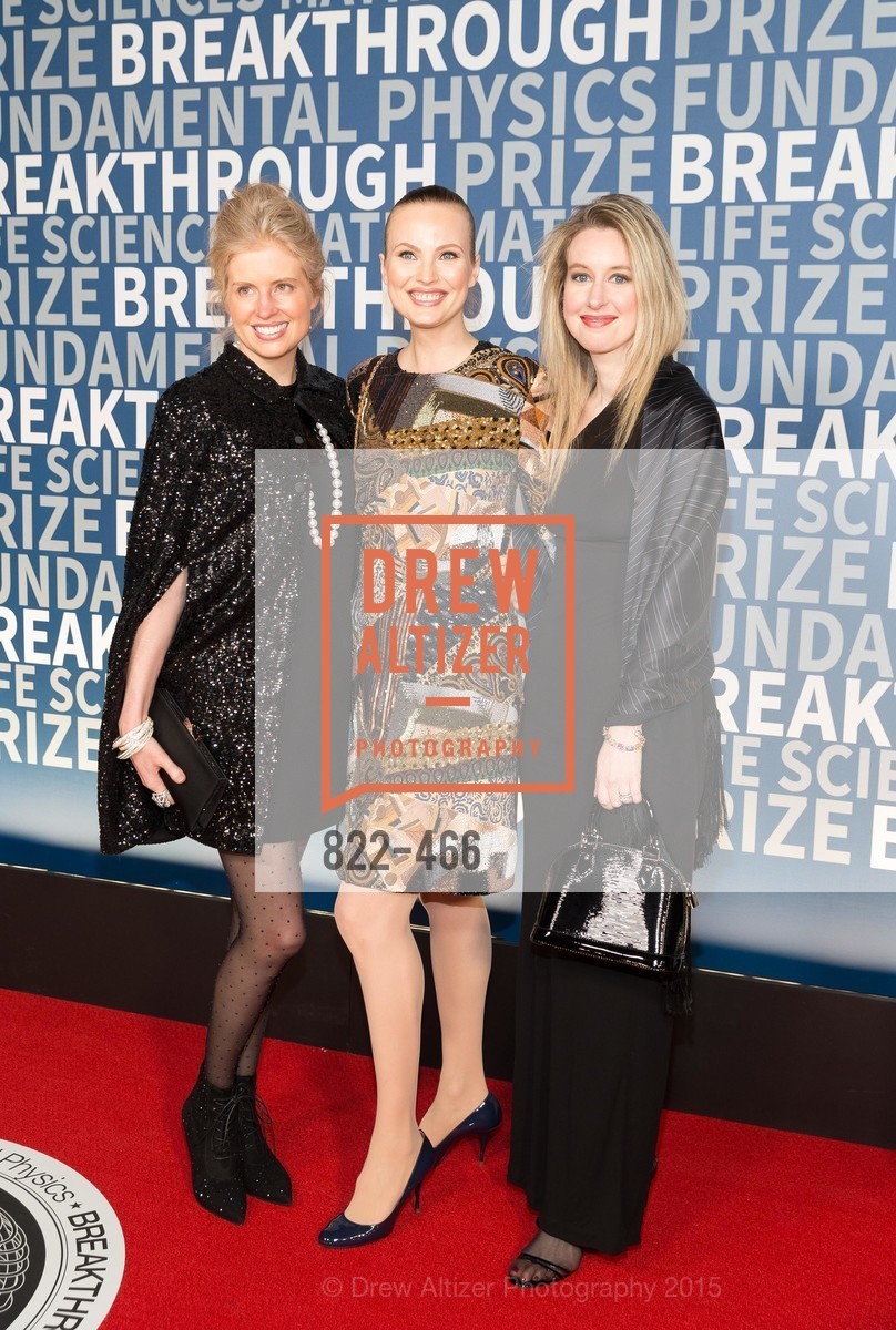 Laura Arrillaga-Andreessen, Julia Milner, Elizaberth Holmes, THE BREAKTHROUGH PRIZE Hosted By Seth MacFarlane, Ames Research Center. Naval Air Station, Moffett Field, November 8th, 2015,Drew Altizer, Drew Altizer Photography, full-service agency, private events, San Francisco photographer, photographer california