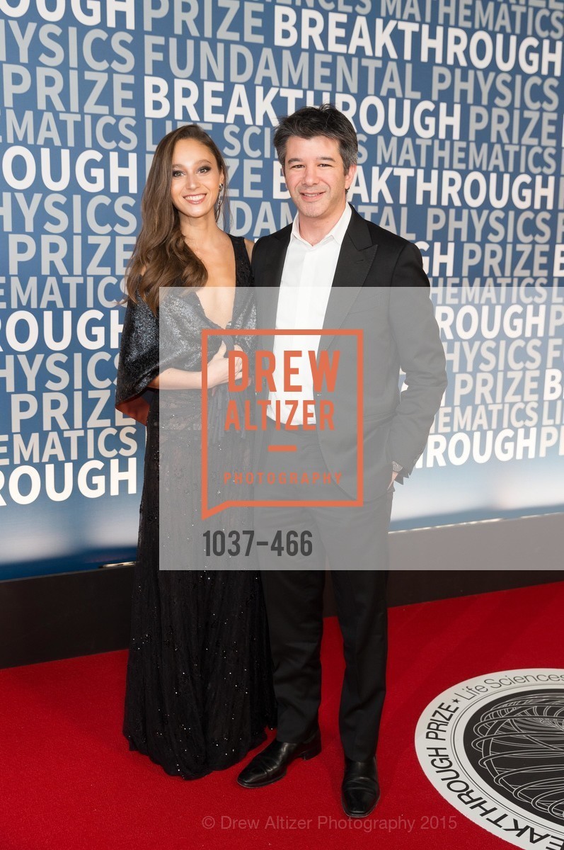Gabi Holzwarth, Travis Kalanick, THE BREAKTHROUGH PRIZE Hosted By Seth MacFarlane, Ames Research Center. Ames Research Center, . Naval Air Station, Moffett Field, November 8th, 2015, Photo #1037-466 Gabi Holzwarth, Travis Kalanick, Photo #1037-466