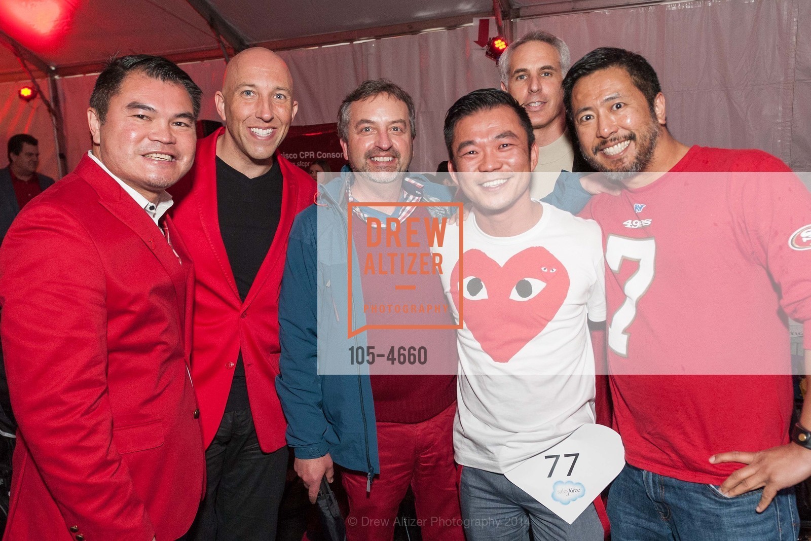 Derek Fong, David Stith, Michael Majouleg, Mark Ng, Third Annual Go Red Strut 2014 Presented by WELLS FARGO in Support of the AMERICAN HEART ASSOCIATION, US, February 7th, 2014, Photo #105-4660 Derek Fong, David Stith, Michael Majouleg, Mark Ng, Photo #105-4660