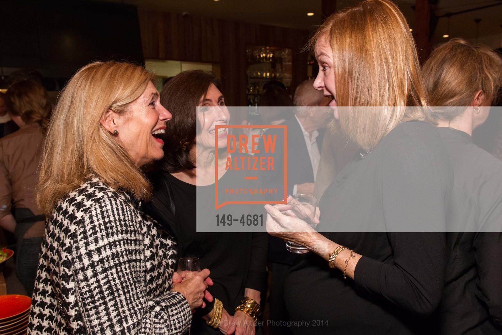 Cathy Topham, Eileen Michael, Katie Paige, CITIBANK + FOG Kickoff Dinner, US, December 3rd, 2014, Photo #149-4681 Cathy Topham, Eileen Michael, Katie Paige, Photo #149-4681