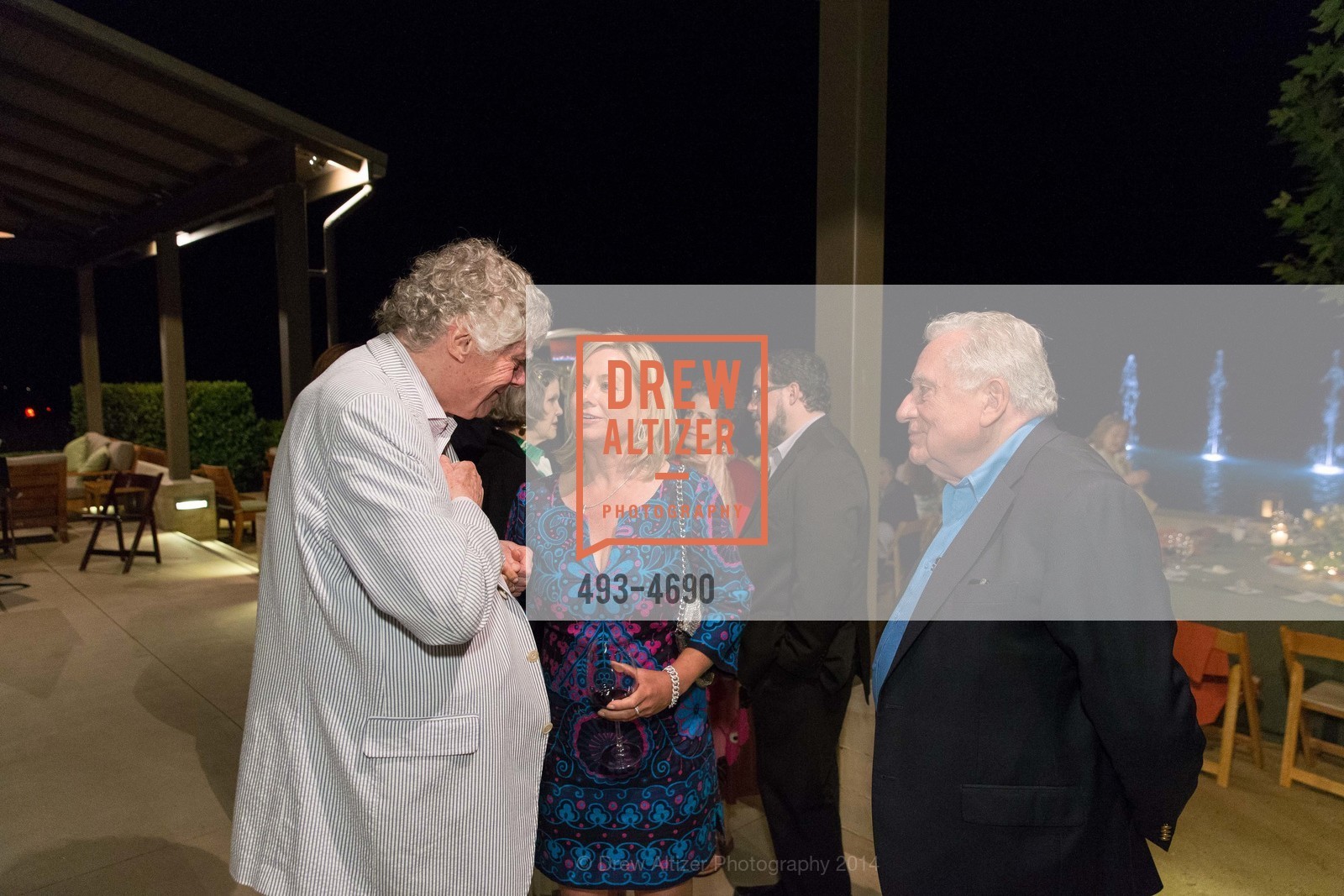 Gordon Getty, Lisa McCubbin, Clint Hill, FESTIVAL DEL SOLE Patrons Dinner at ALPHA OMEGA, US, July 17th, 2014, Photo #493-4690 Gordon Getty, Lisa McCubbin, Clint Hill, Photo #493-4690