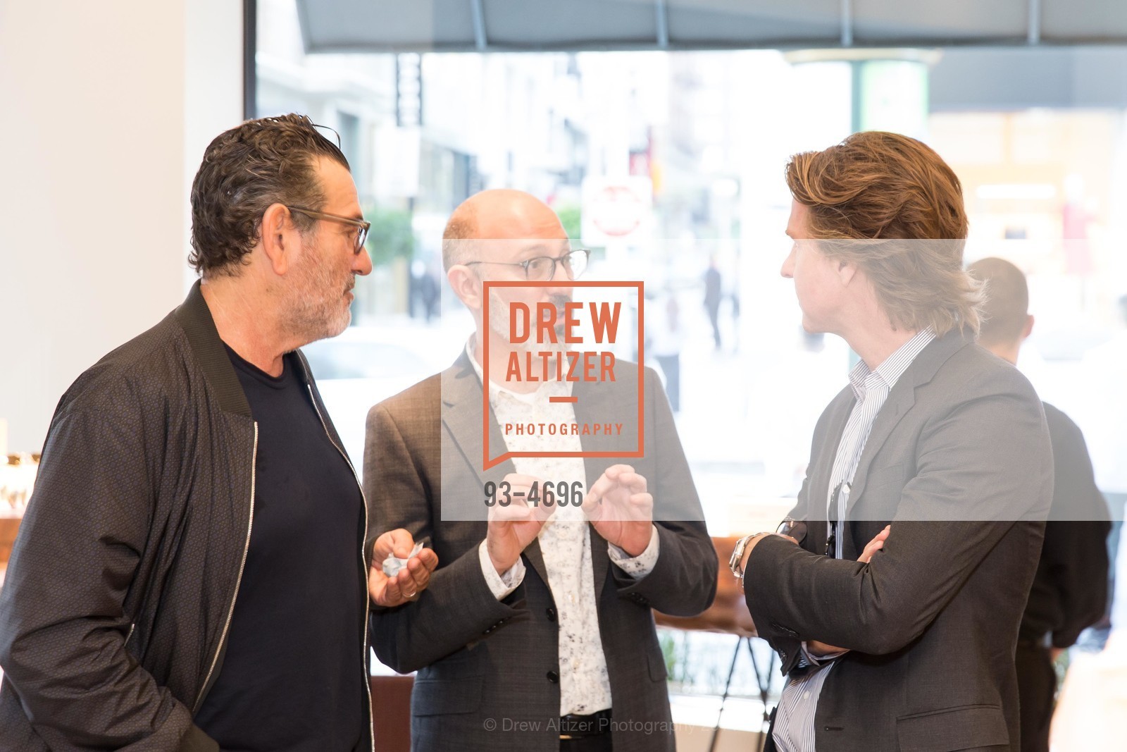 Larry Leight, Chad Lissak, David Schulte, OLIVER PEOPLE San Francisco Store Opening, US, March 13th, 2014, Photo #93-4696 Larry Leight, Chad Lissak, David Schulte, Photo #93-4696