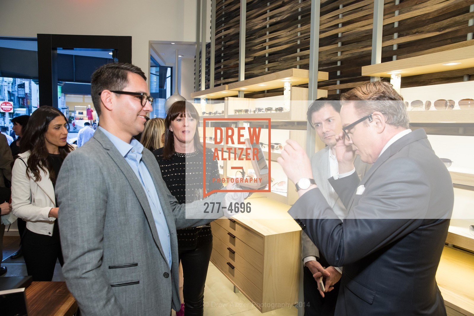 Allison Speer, Damion Matthews, Joel Goodrich, OLIVER PEOPLE San Francisco Store Opening, US, March 13th, 2014, Photo #277-4696 Allison Speer, Damion Matthews, Joel Goodrich, Photo #277-4696