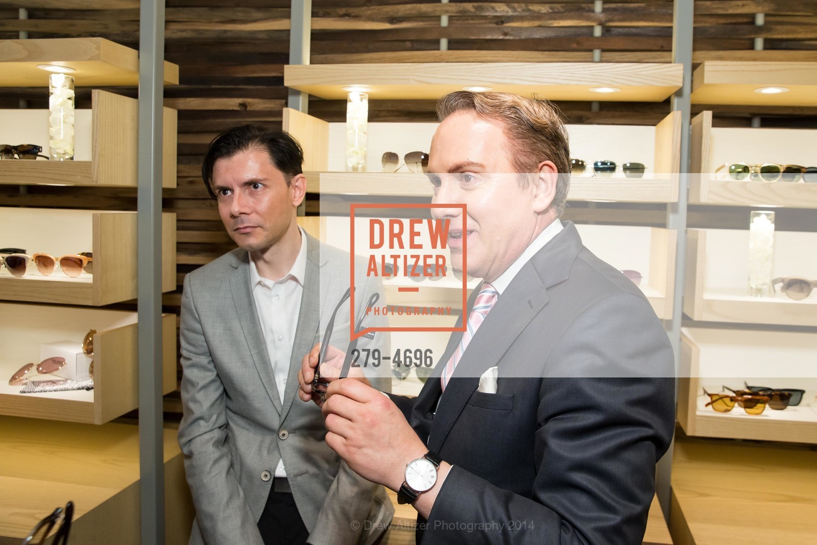 Damion Matthews, Joel Goodrich, OLIVER PEOPLE San Francisco Store Opening, US, March 13th, 2014, Photo #279-4696 Damion Matthews, Joel Goodrich, Photo #279-4696