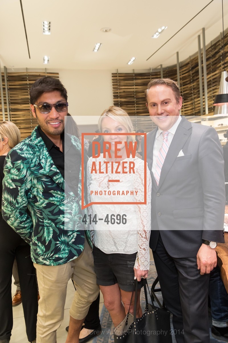Gari James, Angie Silvy, Joel Goodrich, OLIVER PEOPLE San Francisco Store Opening, US, March 13th, 2014, Photo #414-4696 Gari James, Angie Silvy, Joel Goodrich, Photo #414-4696