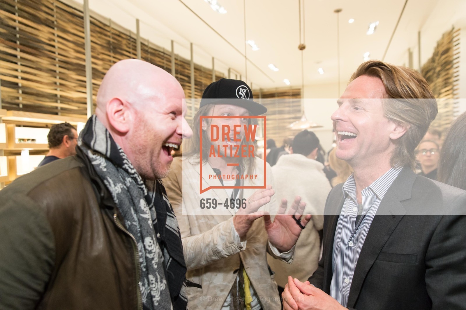Joe Haller, Ian Hannula, David Schulte, OLIVER PEOPLE San Francisco Store Opening, US, March 13th, 2014, Photo #659-4696 Joe Haller, Ian Hannula, David Schulte, Photo #659-4696