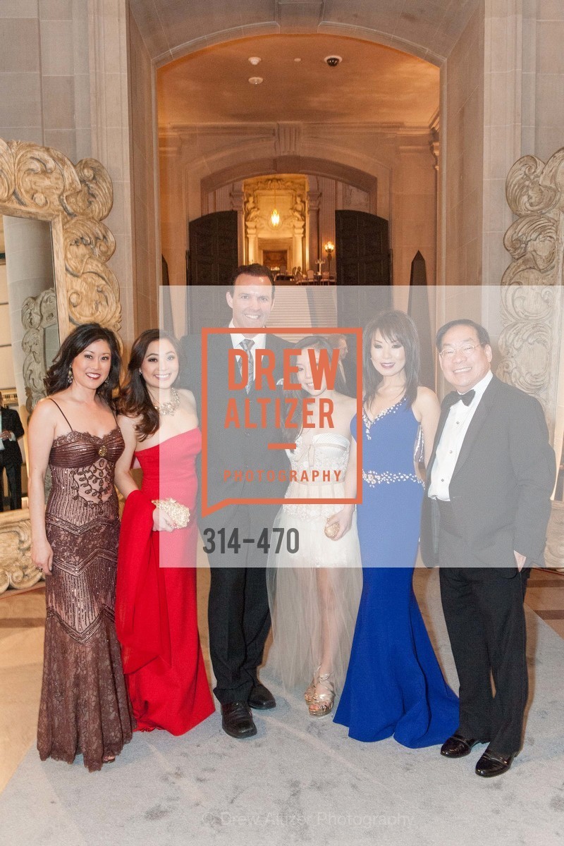 Kristi Yamaguchi, Kelsey Lee, Bret Hedican, Kristen Lee, Jennifer Lee, Edward Lee, SAN FRANCISCO BALLET Opening Night Gala: PHENOMENAL - Arrivals, US. SF City Hall, January 22nd, 2014,Drew Altizer, Drew Altizer Photography, full-service agency, private events, San Francisco photographer, photographer california