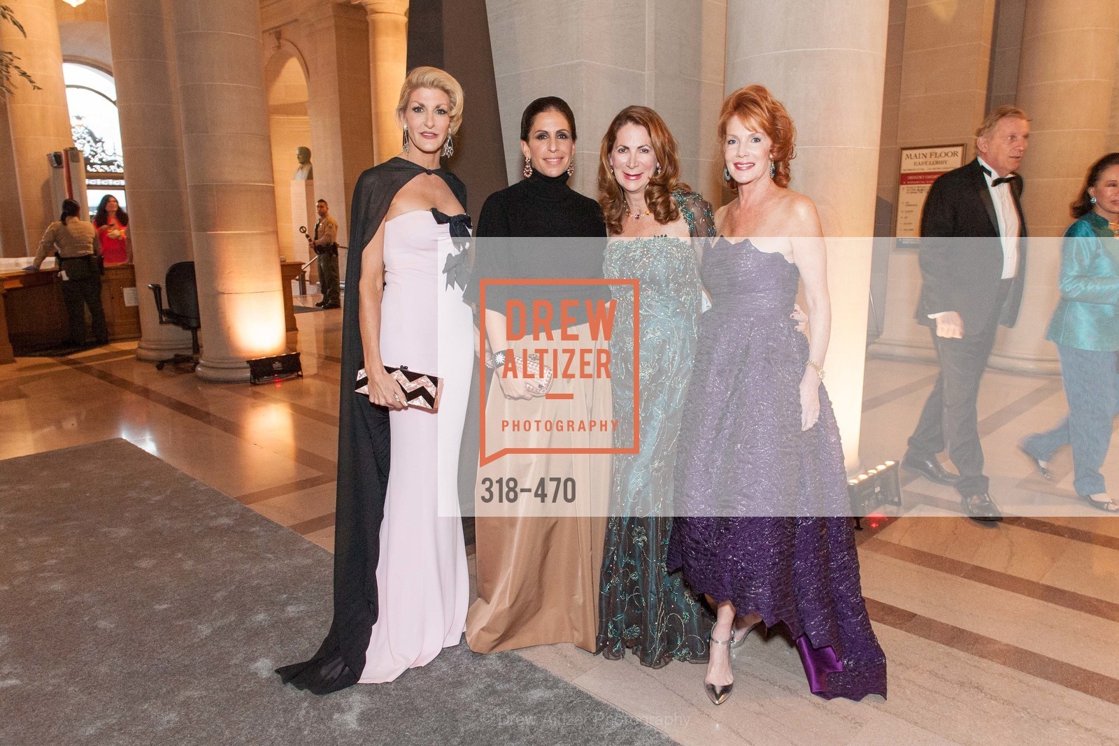 Karen Caldwell, Lisa Grotts, Patricia Ferrin Loucks, Maureen Herr, SAN FRANCISCO BALLET Opening Night Gala: PHENOMENAL - Arrivals, US. SF City Hall, January 22nd, 2014,Drew Altizer, Drew Altizer Photography, full-service event agency, private events, San Francisco photographer, photographer California