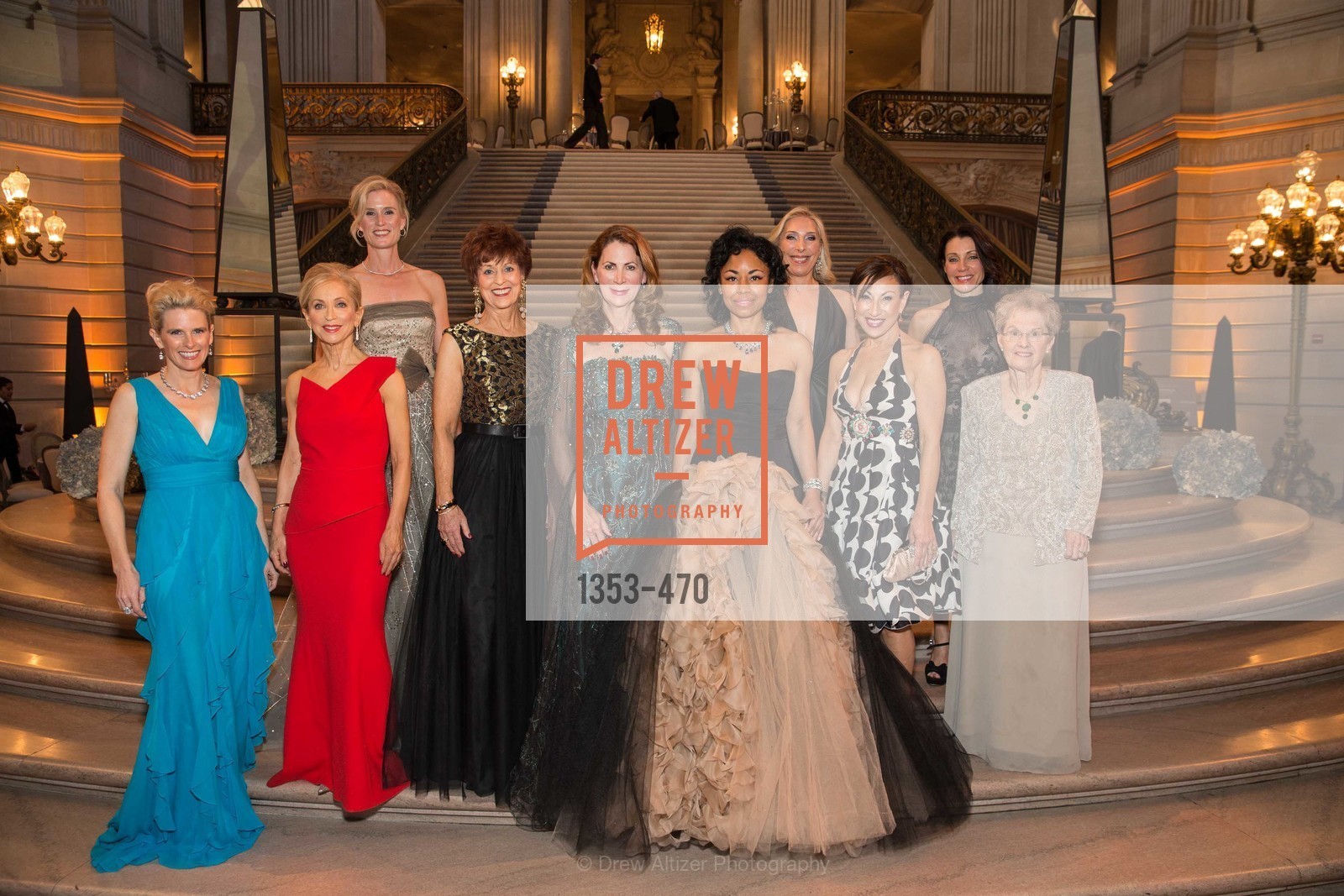 Marie Hurabiell, Shelley Gordon, Alison Mauze, Suzanne Thornton, Patricia Ferrin Loucks, Tanya Powell, Betsy Linder, Cathy Goodman, Debra Taylor, SAN FRANCISCO BALLET Opening Night Gala: PHENOMENAL - Arrivals, US. SF City Hall, January 22nd, 2014,Drew Altizer, Drew Altizer Photography, full-service agency, private events, San Francisco photographer, photographer california