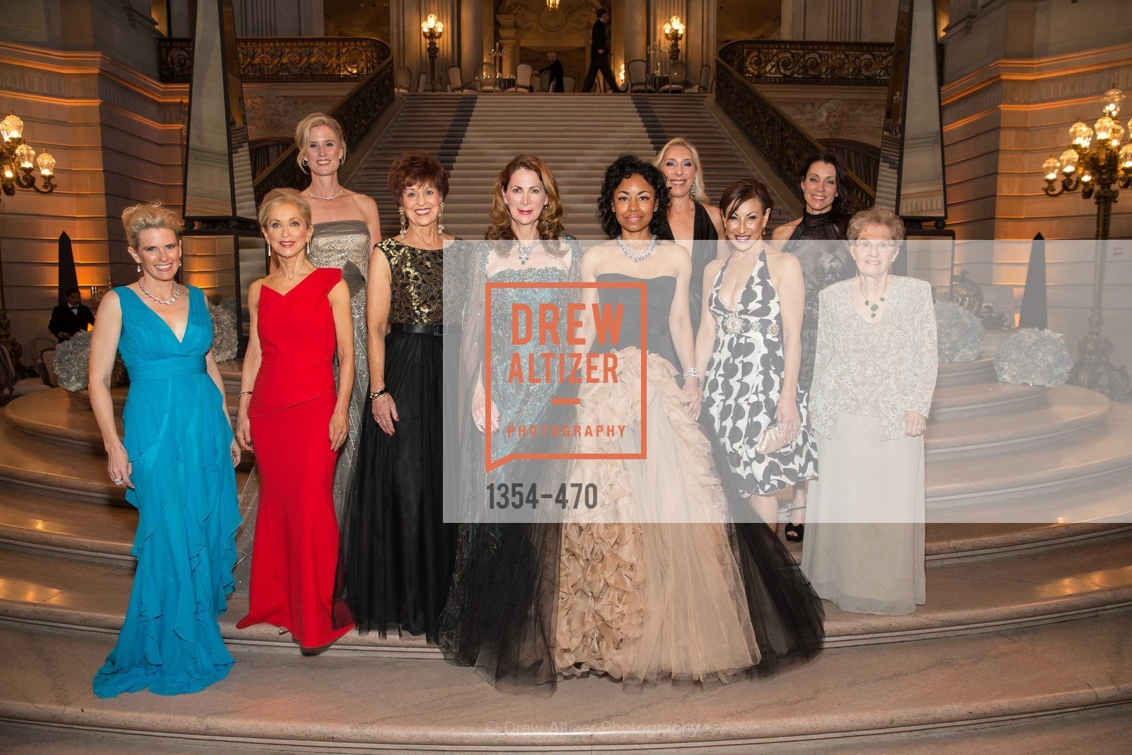 Marie Hurabiell, Shelley Gordon, Alison Mauze, Suzanne Thornton, Patricia Ferrin Loucks, Tanya Powell, Betsy Linder, Cathy Goodman, Debra Taylor, SAN FRANCISCO BALLET Opening Night Gala: PHENOMENAL - Arrivals, US. SF City Hall, January 22nd, 2014,Drew Altizer, Drew Altizer Photography, full-service agency, private events, San Francisco photographer, photographer california