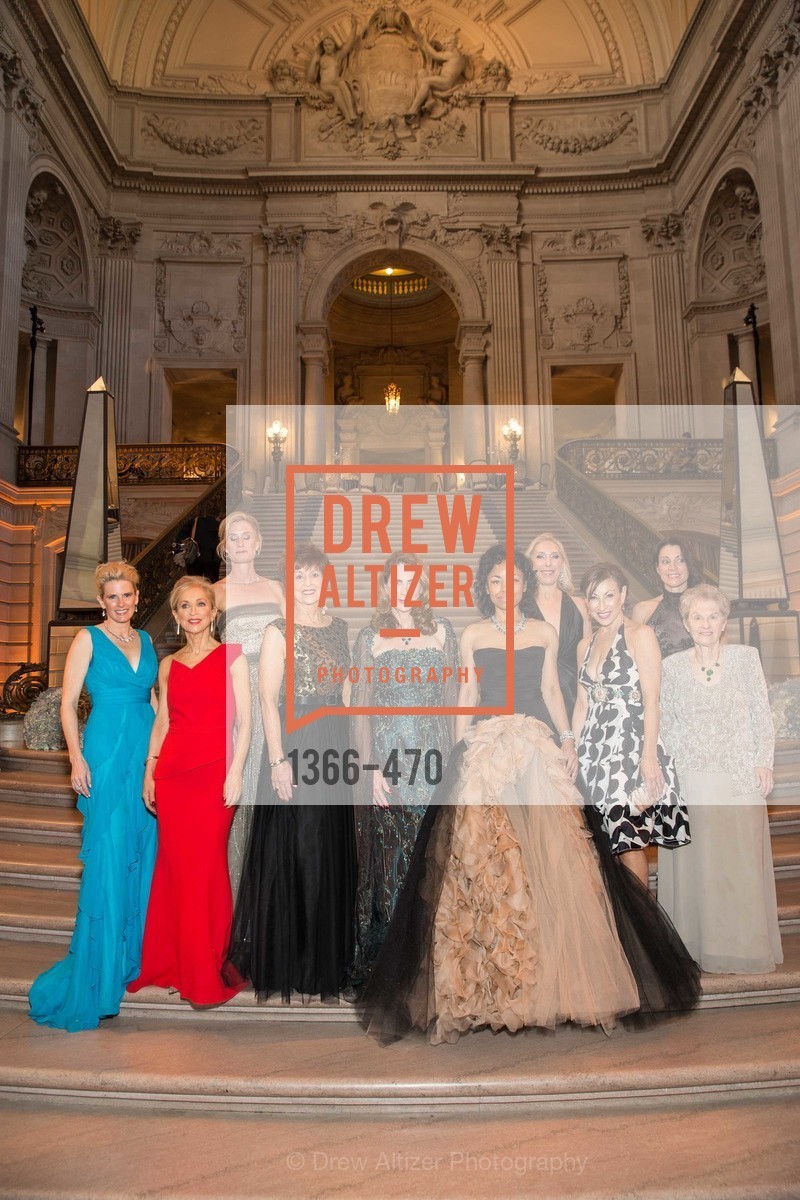 Marie Hurabiell, Shelley Gordon, Alison Mauze, Suzanne Thornton, Patricia Ferrin Loucks, Tanya Powell, Betsy Linder, Cathy Goodman, Debra Taylor, SAN FRANCISCO BALLET Opening Night Gala: PHENOMENAL - Arrivals, US. SF City Hall, January 22nd, 2014,Drew Altizer, Drew Altizer Photography, full-service agency, private events, San Francisco photographer, photographer california