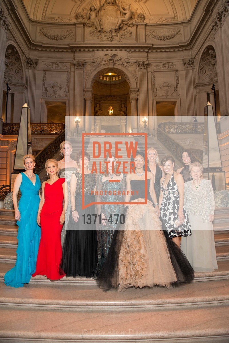 Marie Hurabiell, Shelley Gordon, Alison Mauze, Suzanne Thornton, Patricia Ferrin Loucks, Tanya Powell, Betsy Linder, Cathy Goodman, Debra Taylor, SAN FRANCISCO BALLET Opening Night Gala: PHENOMENAL - Arrivals, US. SF City Hall, January 22nd, 2014