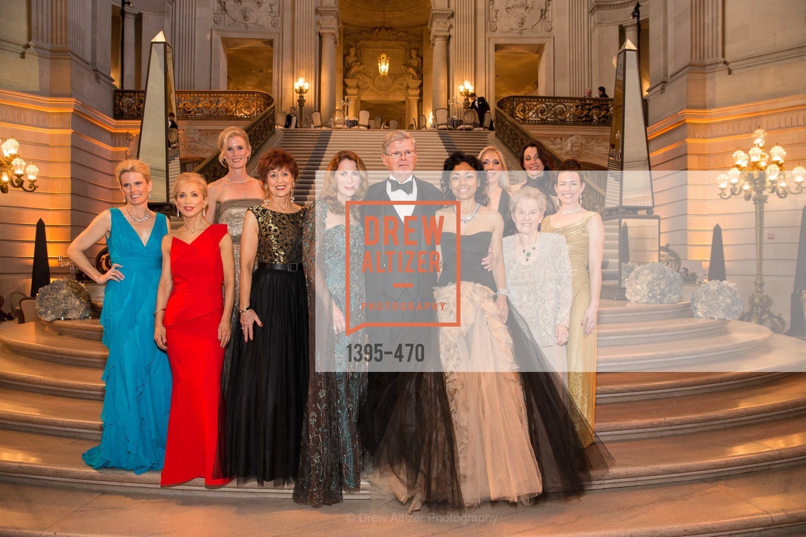 Marie Hurabiell, Shelley Gordon, Alison Mauze, Suzanne Thornton, Patricia Ferrin Loucks, Richard Barker, Tanya Powell, Betsy Linder, Cathy Goodman, Debra Taylor, SAN FRANCISCO BALLET Opening Night Gala: PHENOMENAL - Arrivals, US. SF City Hall, January 22nd, 2014,Drew Altizer, Drew Altizer Photography, full-service agency, private events, San Francisco photographer, photographer california