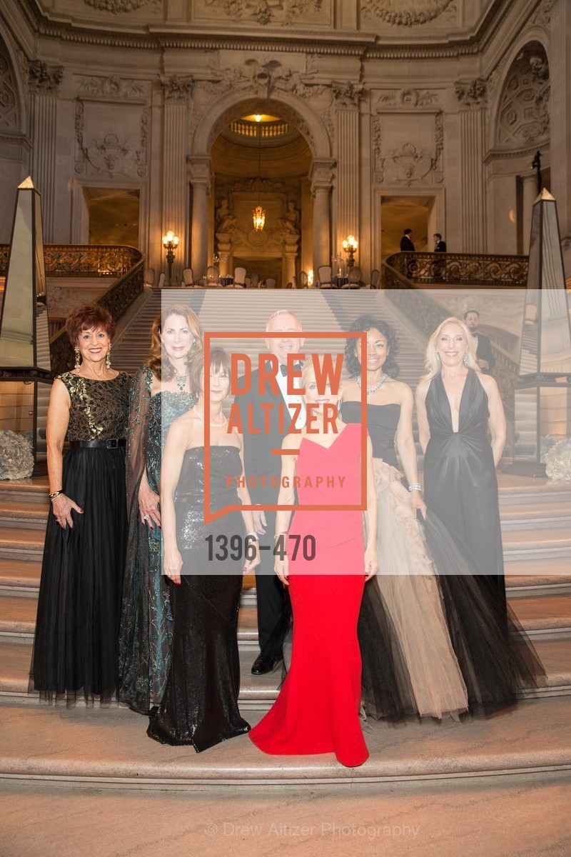 Suzanne Thornton, Patricia Ferrin Loucks, Debra Bernard, Glenn McCoy, Shelley Gordon, Tanya Powell, Betsy Linder, SAN FRANCISCO BALLET Opening Night Gala: PHENOMENAL - Arrivals, US. SF City Hall, January 22nd, 2014,Drew Altizer, Drew Altizer Photography, full-service agency, private events, San Francisco photographer, photographer california