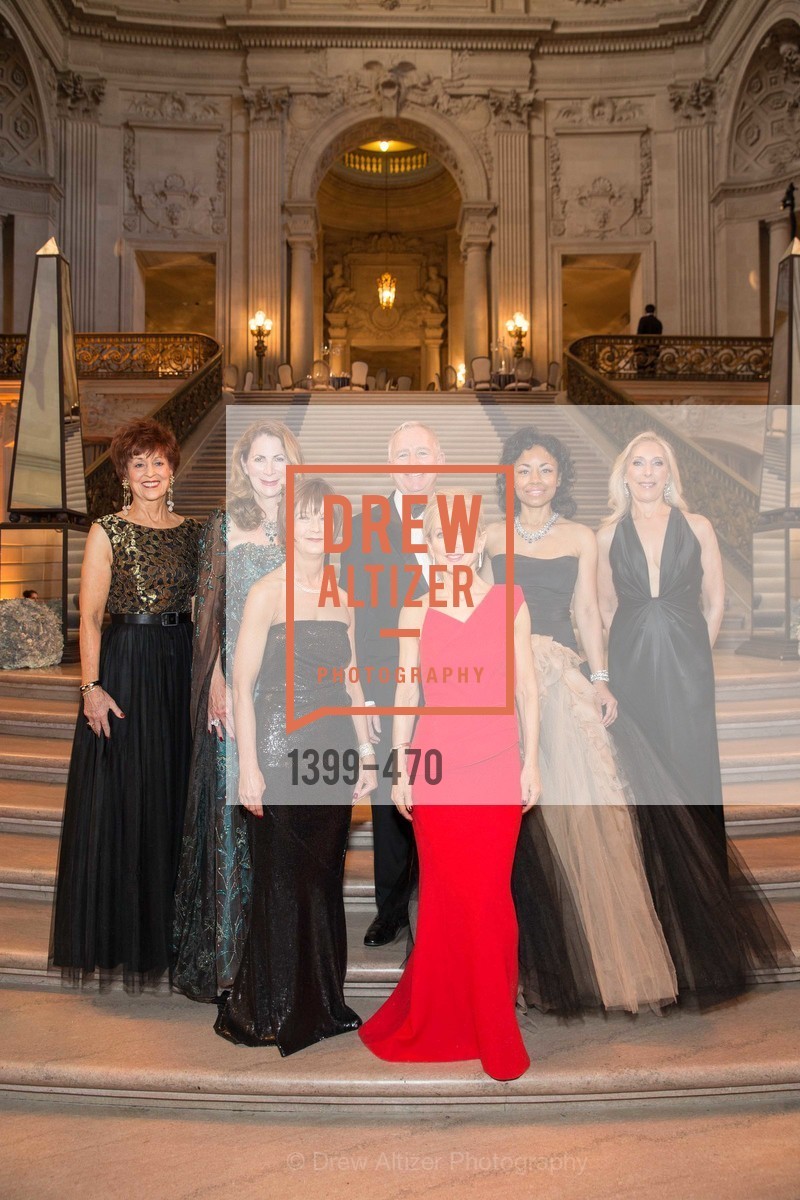 Suzanne Thornton, Patricia Ferrin Loucks, Debra Bernard, Glenn McCoy, Shelley Gordon, Tanya Powell, Betsy Linder, SAN FRANCISCO BALLET Opening Night Gala: PHENOMENAL - Arrivals, US. SF City Hall, January 22nd, 2014,Drew Altizer, Drew Altizer Photography, full-service agency, private events, San Francisco photographer, photographer california